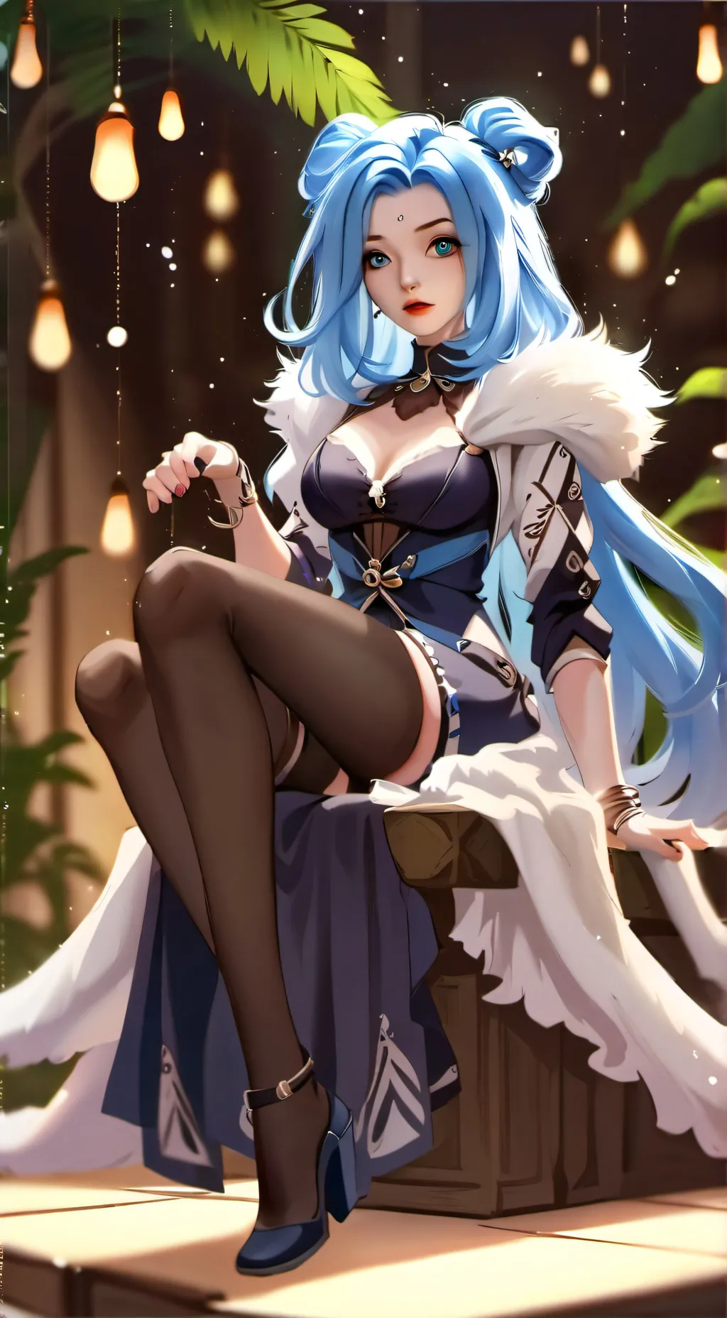 ai character: BLUE background