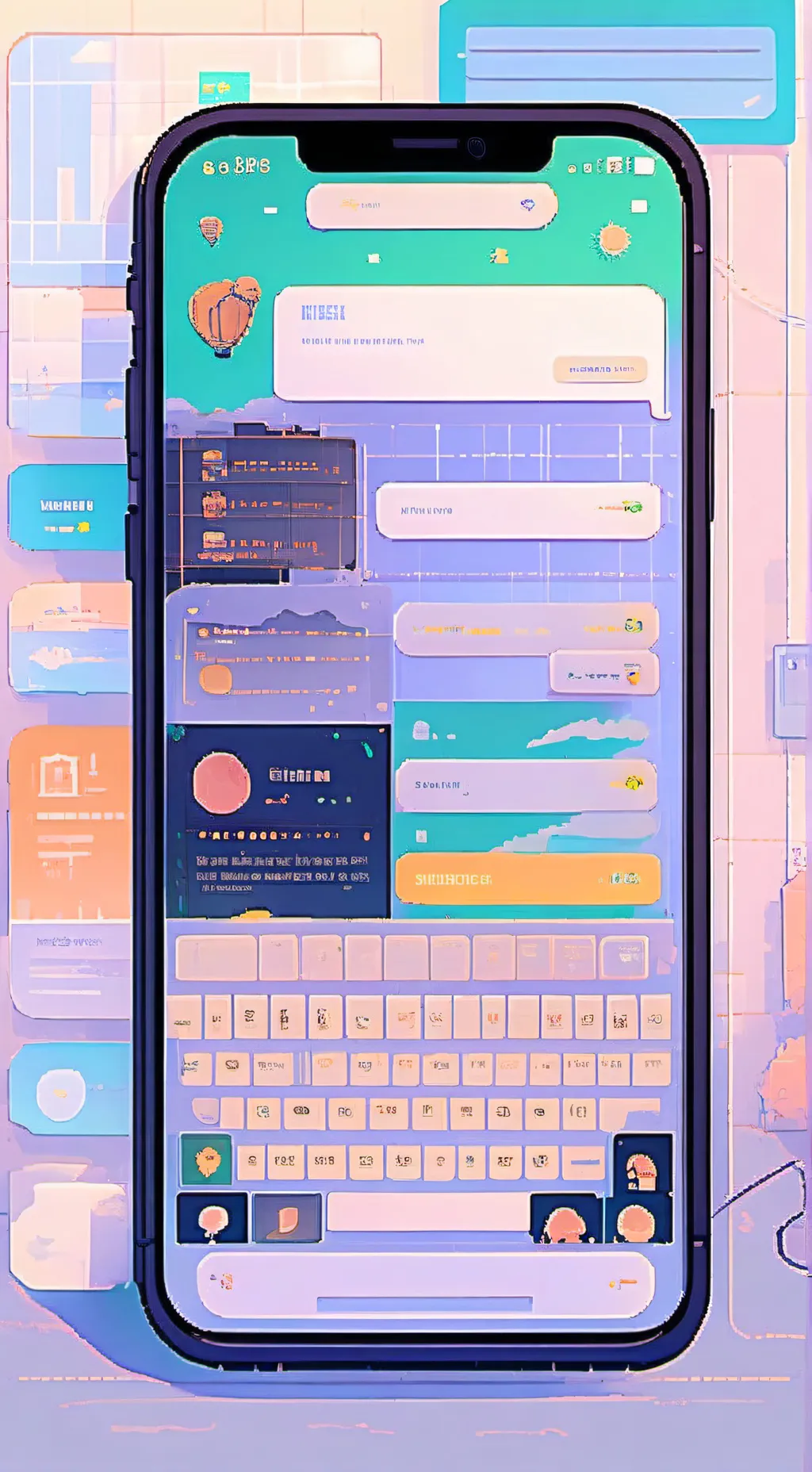 ai character: best friend text background