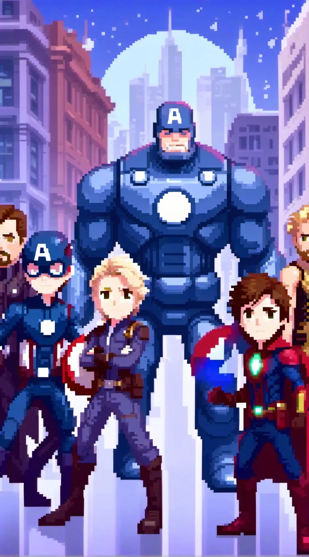 ai character: Avengers 5 background