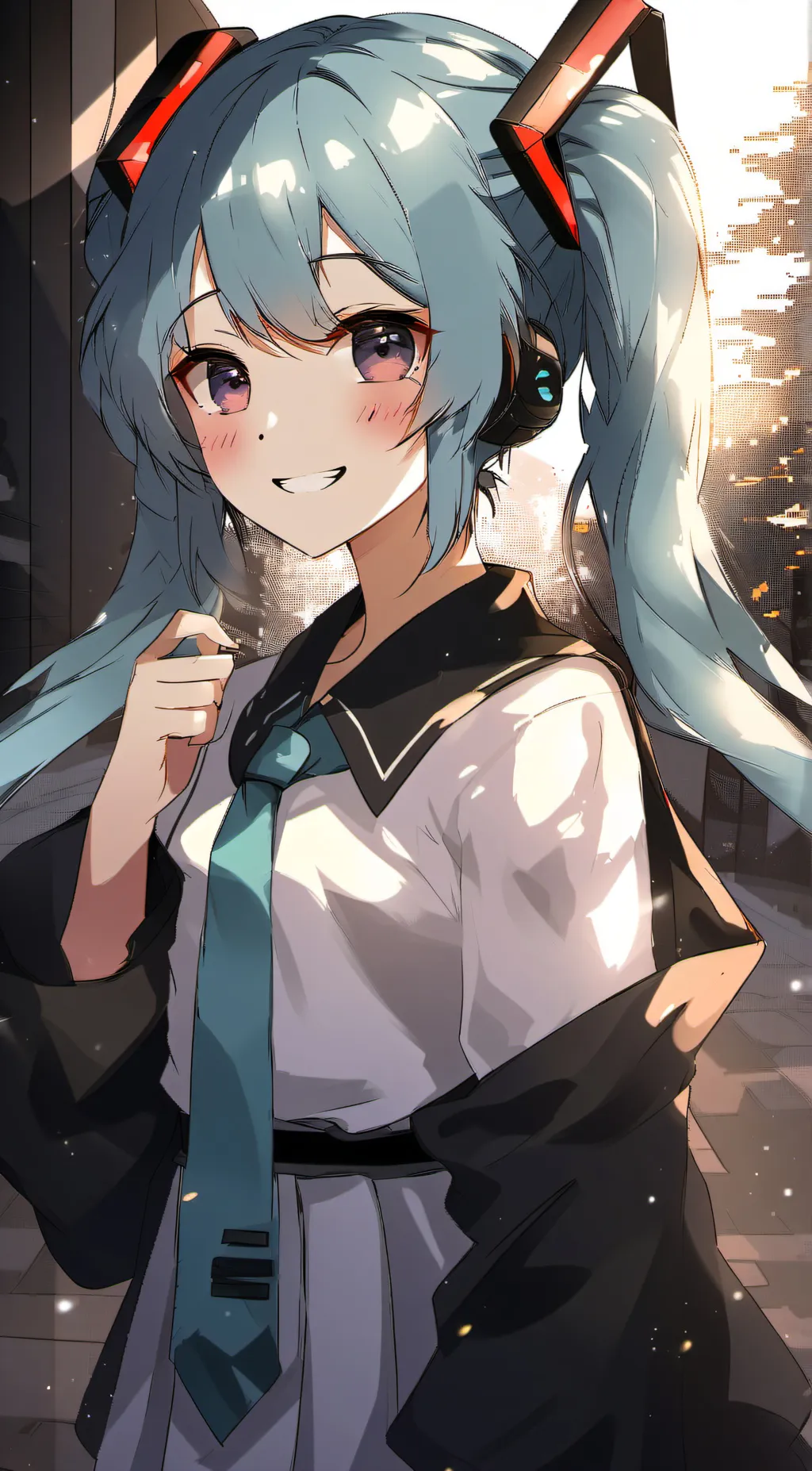 ai character: 💙Hatsune Miku💙 background