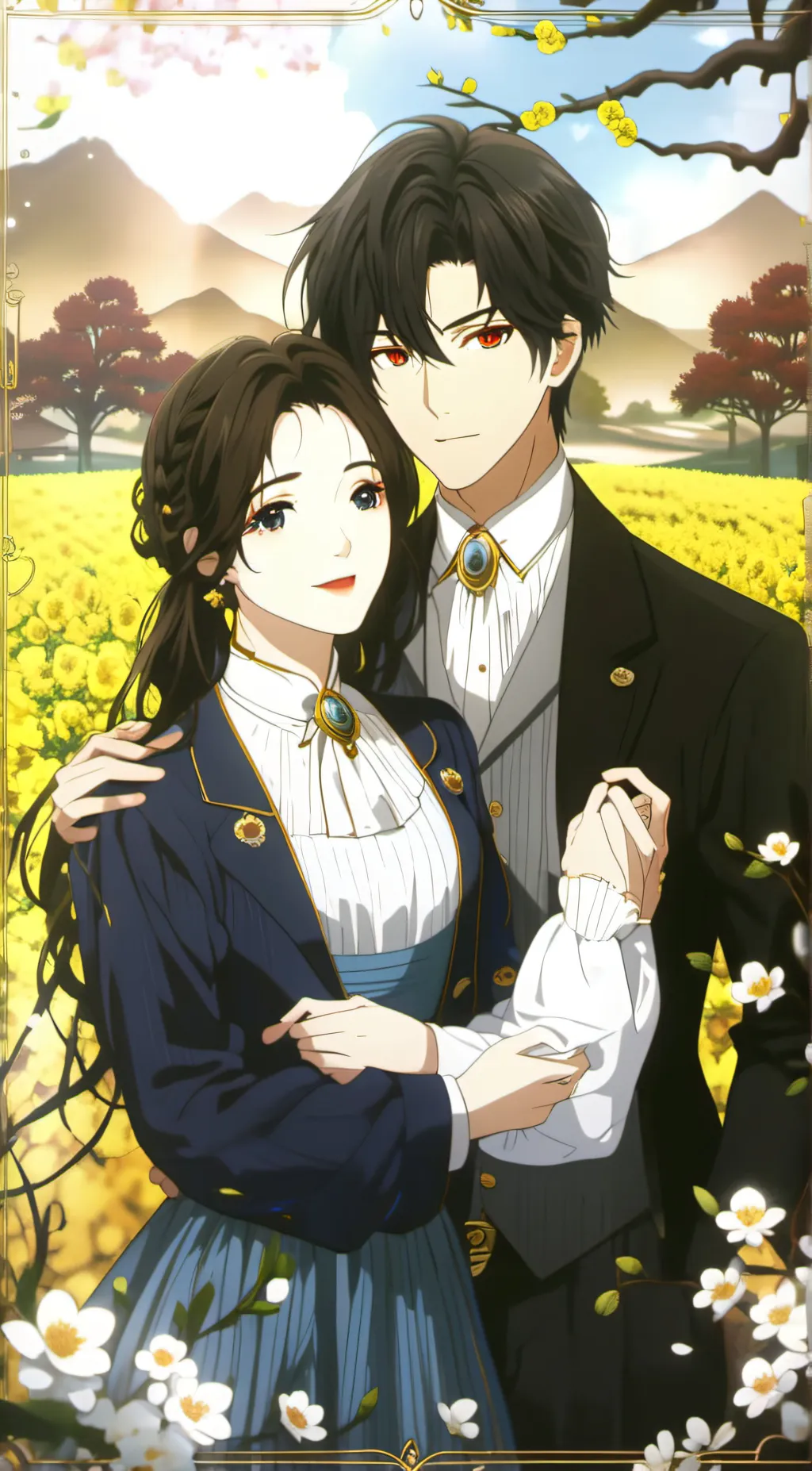 ai character: beautiful family background