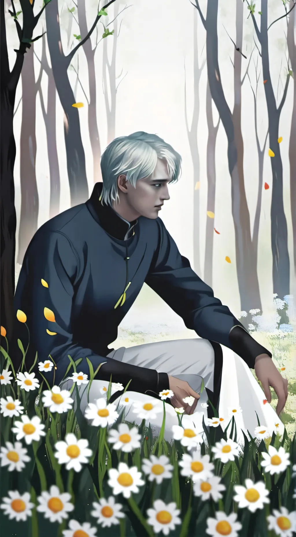 ai character: King Black background