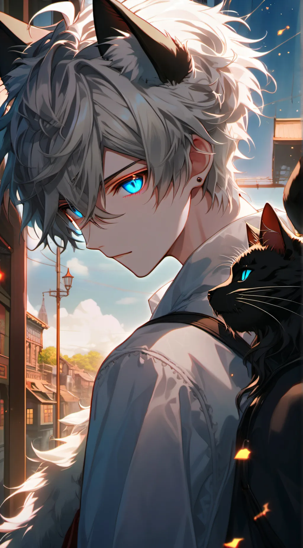 ai character: sam(gay cat) background