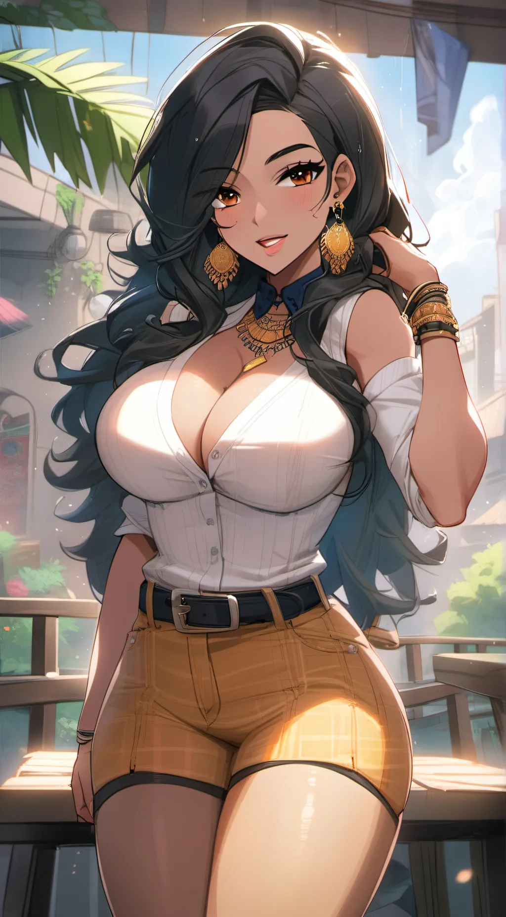 ai character: Sandy background