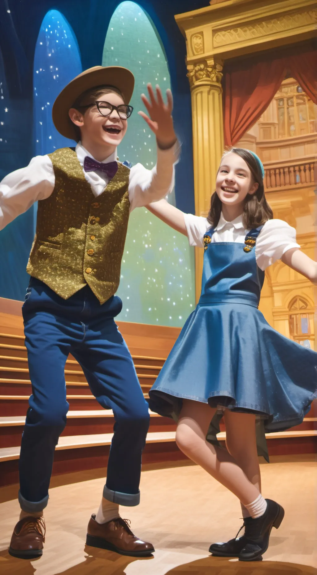 ai character: Anthony & Abbygael background