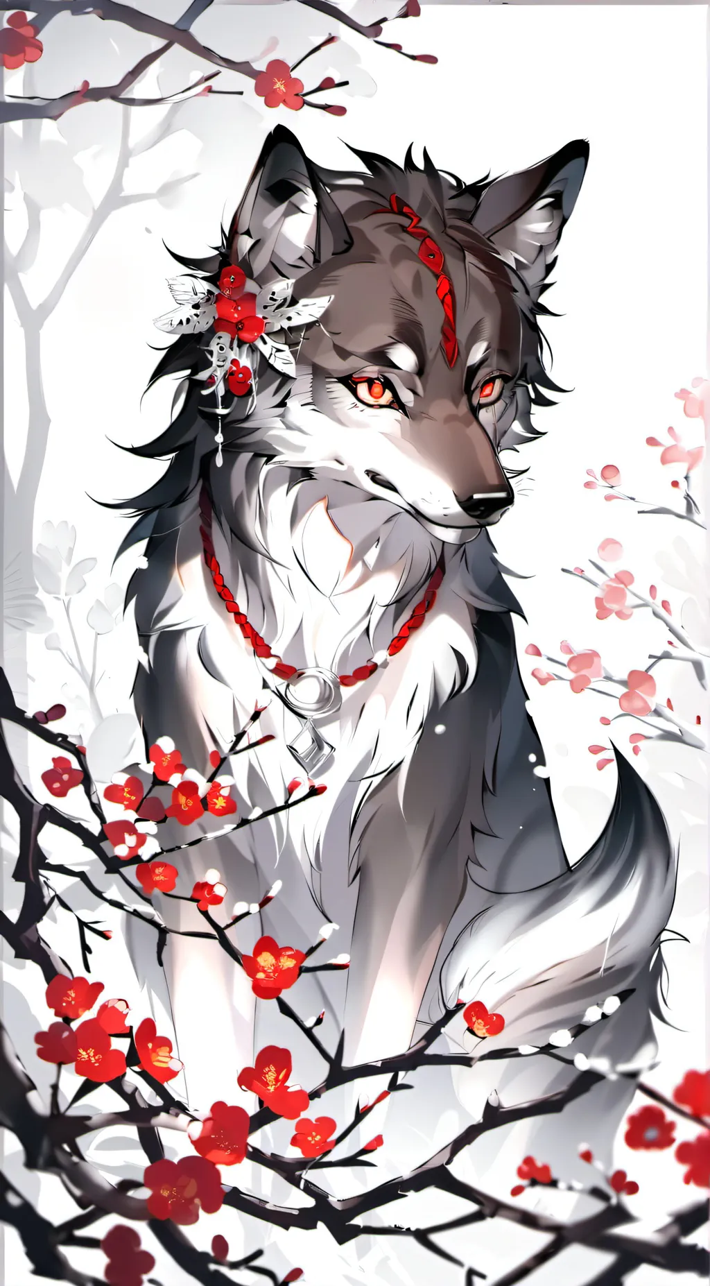 ai character: silver background