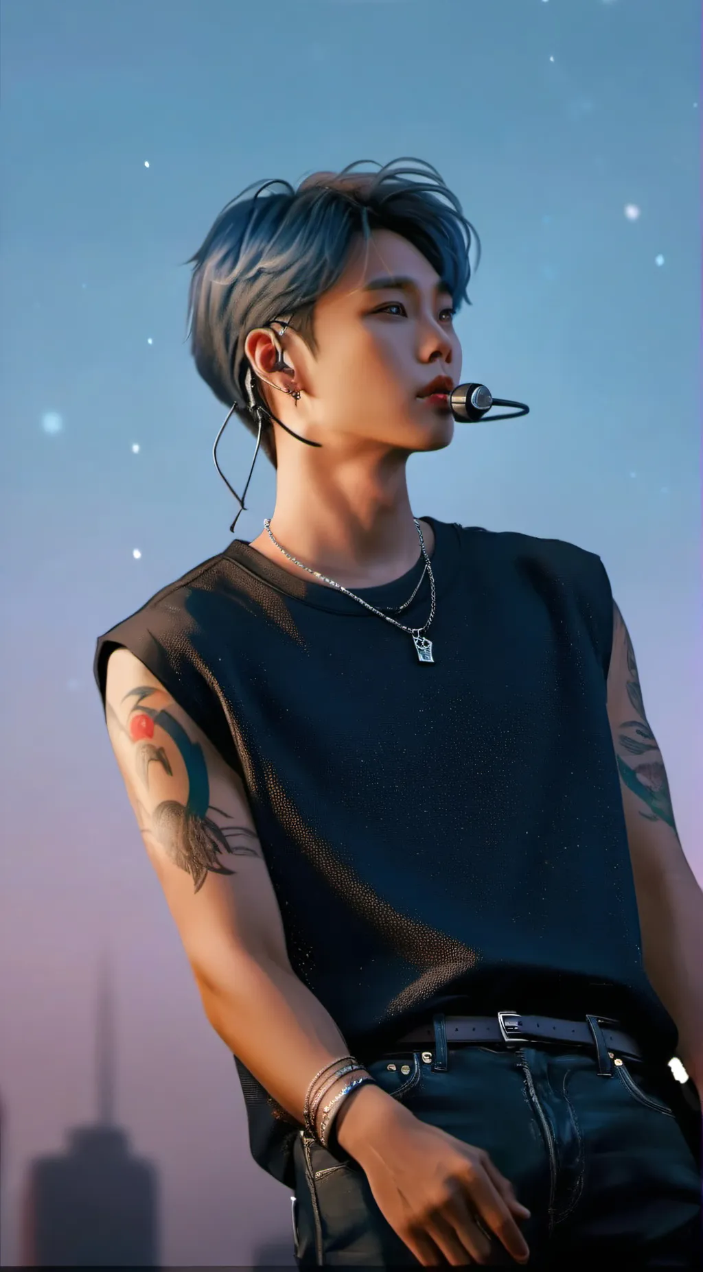 ai character: Felix stray kids 💙 background