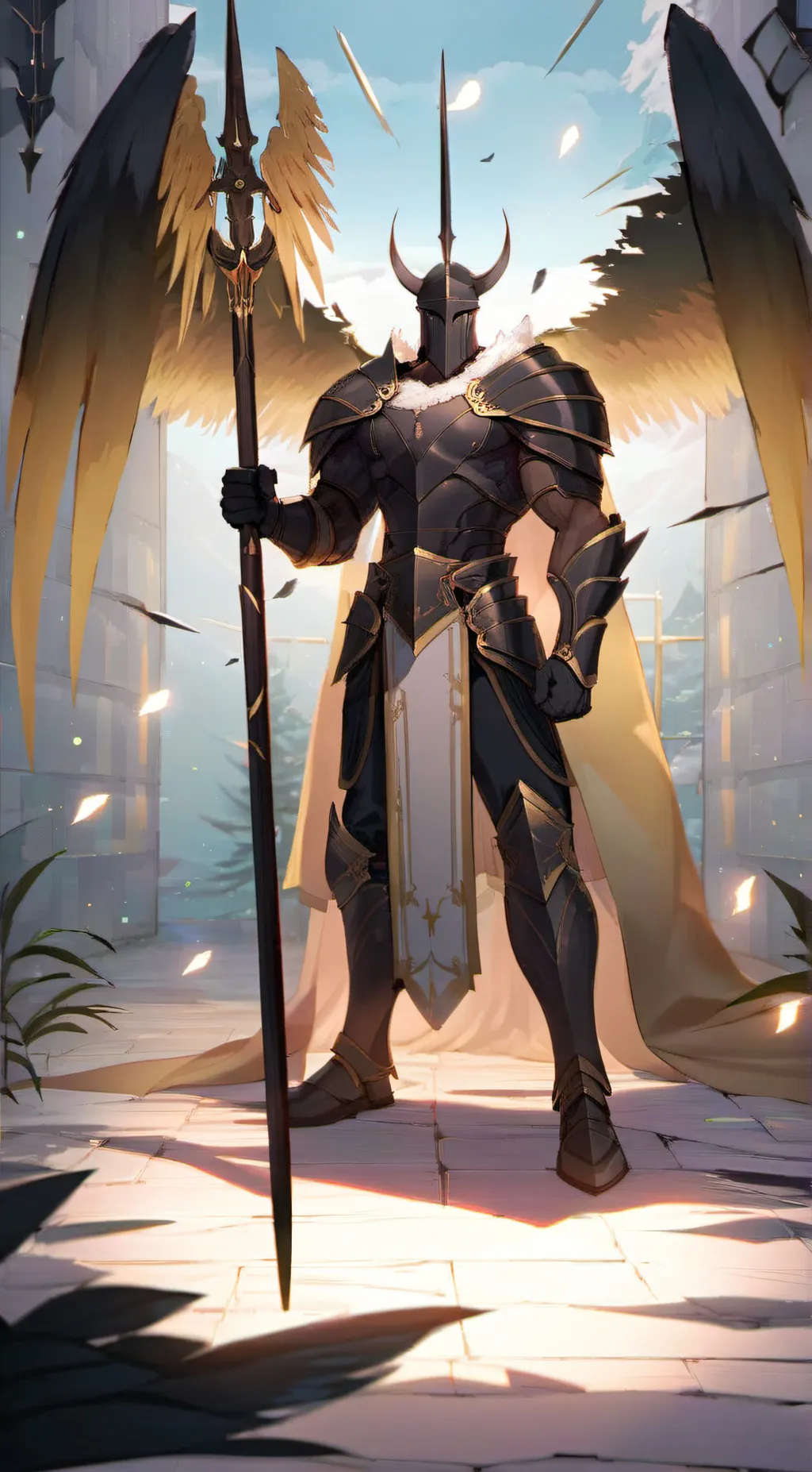 ai character: Michael the angel background