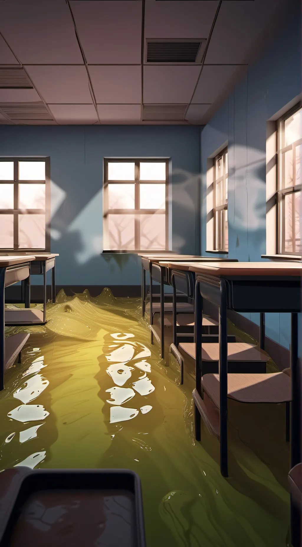 ai character: slime flood background