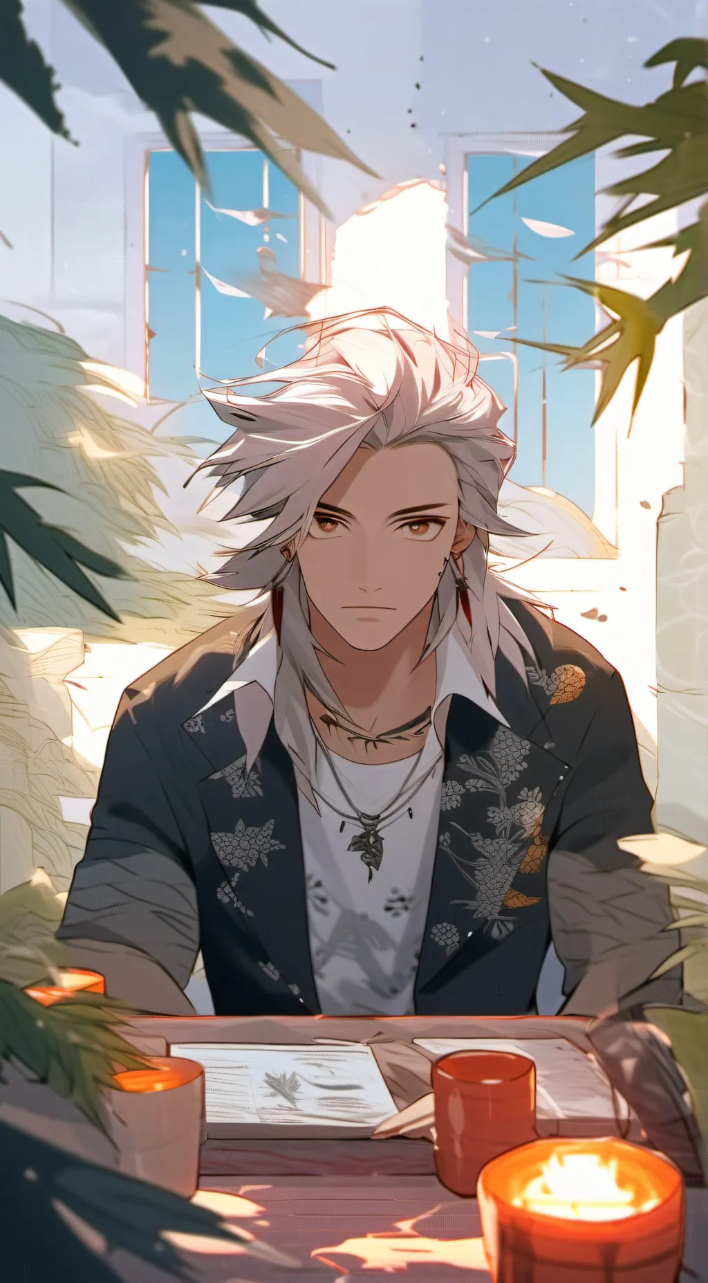 ai character: azul background