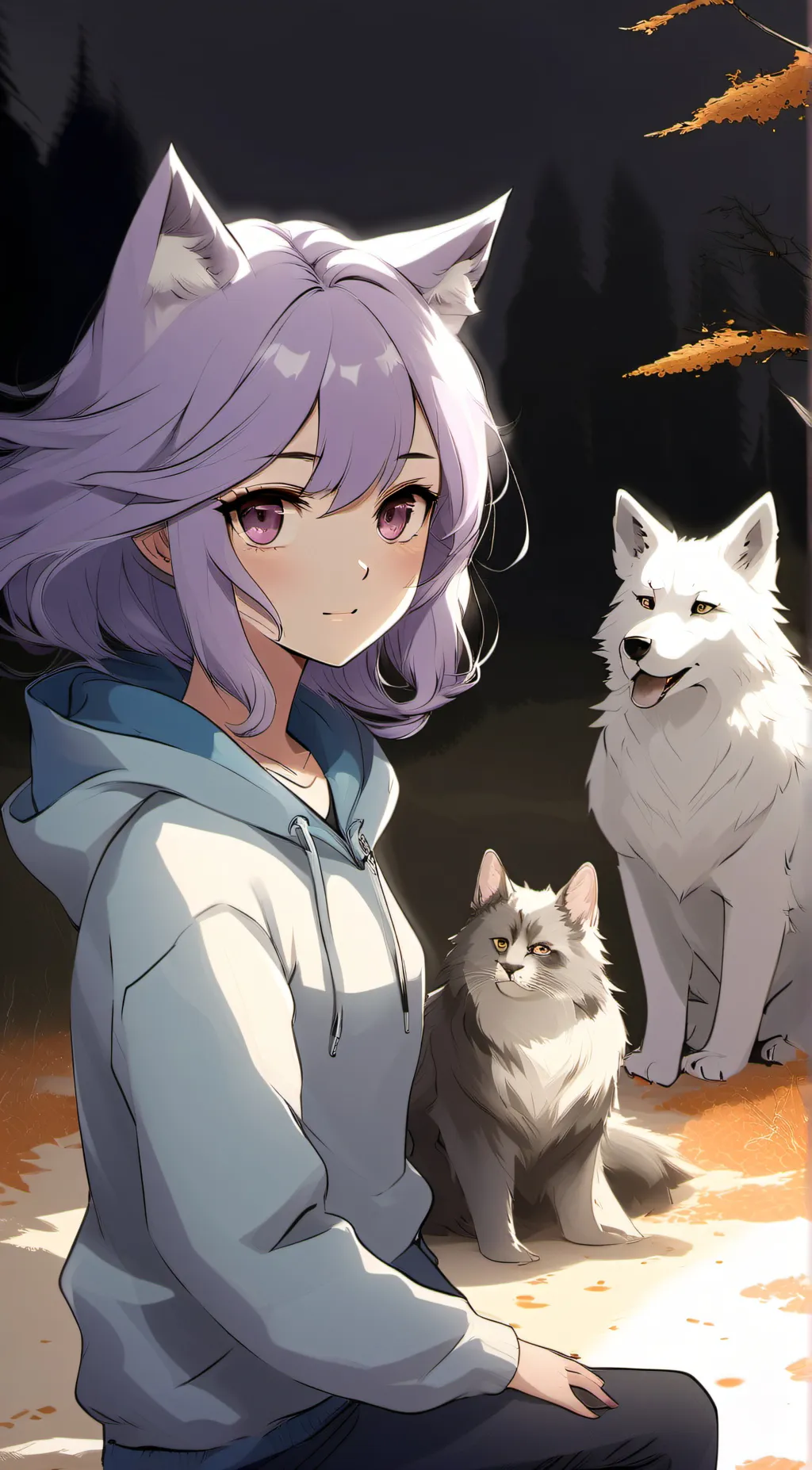 ai character: Stars background