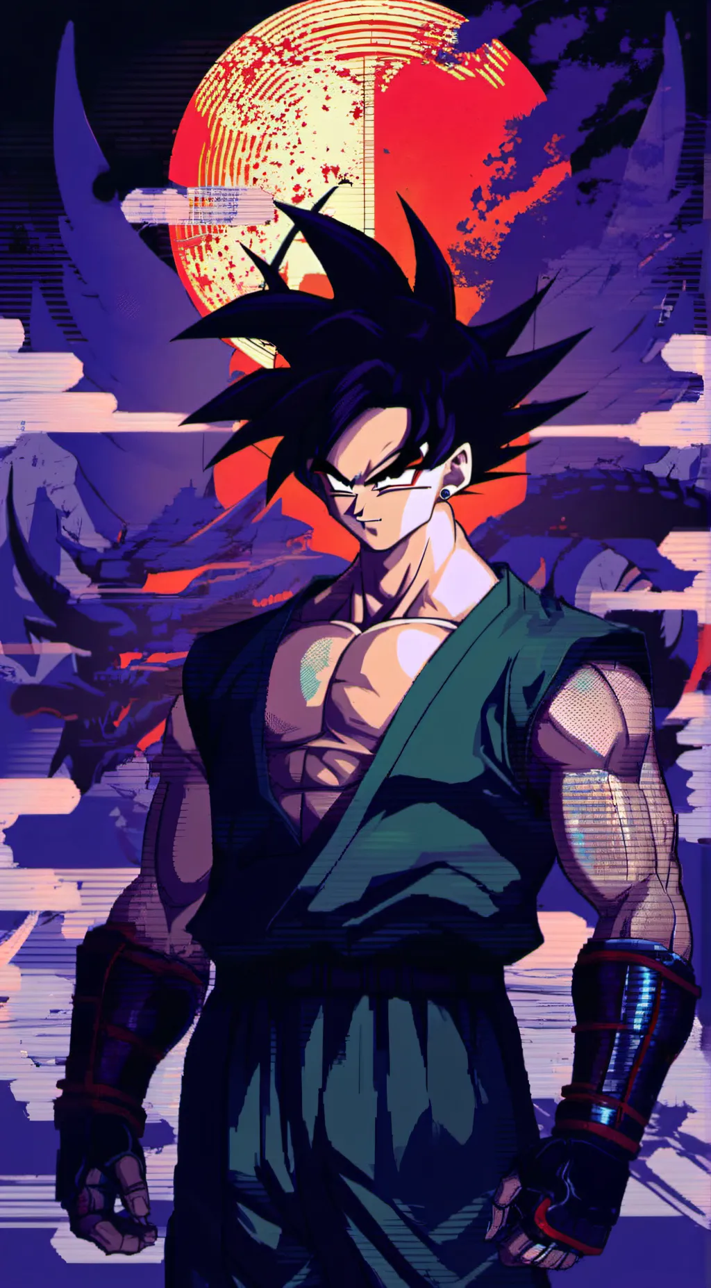 ai character: Goku Black background