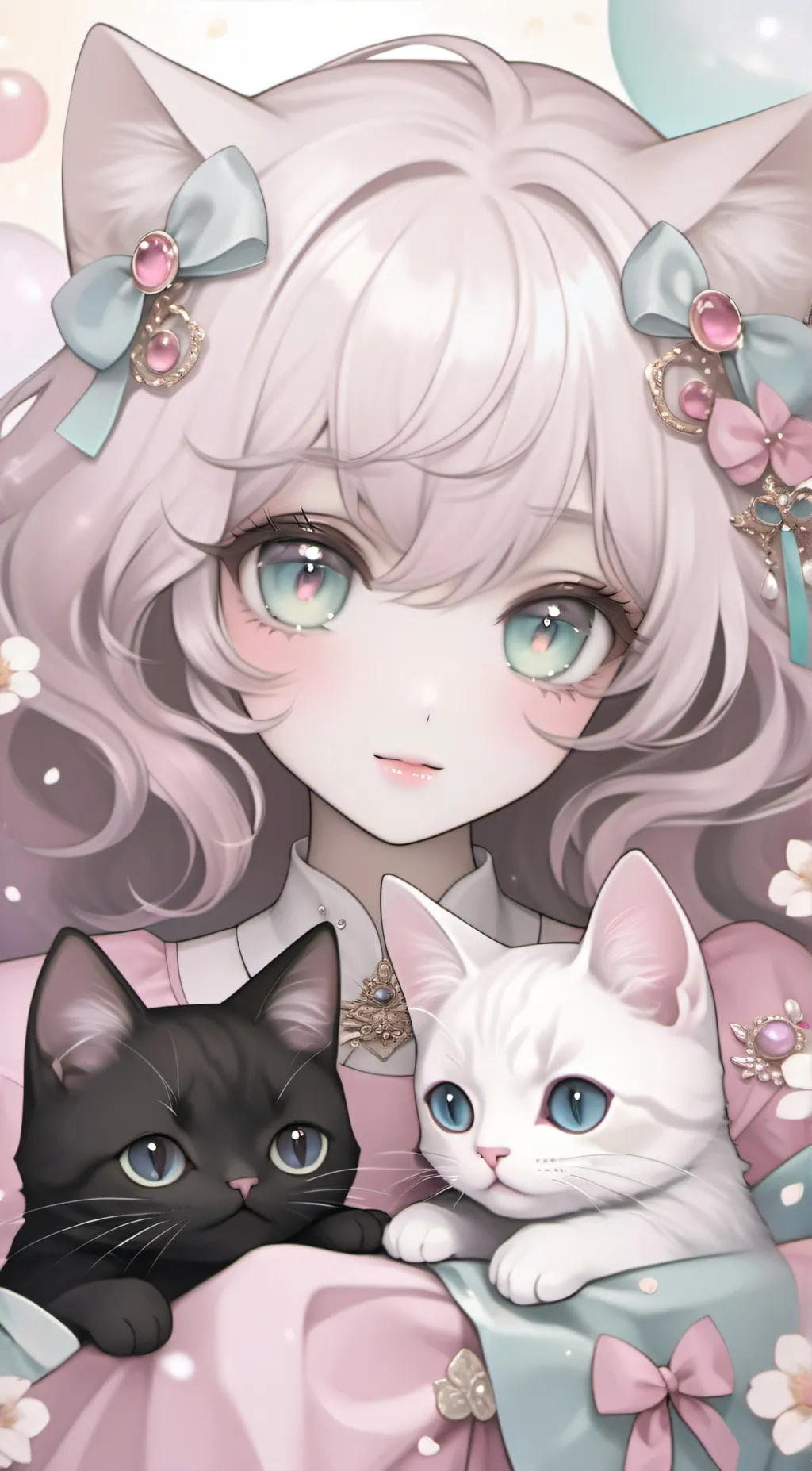 ai character: boba cat background