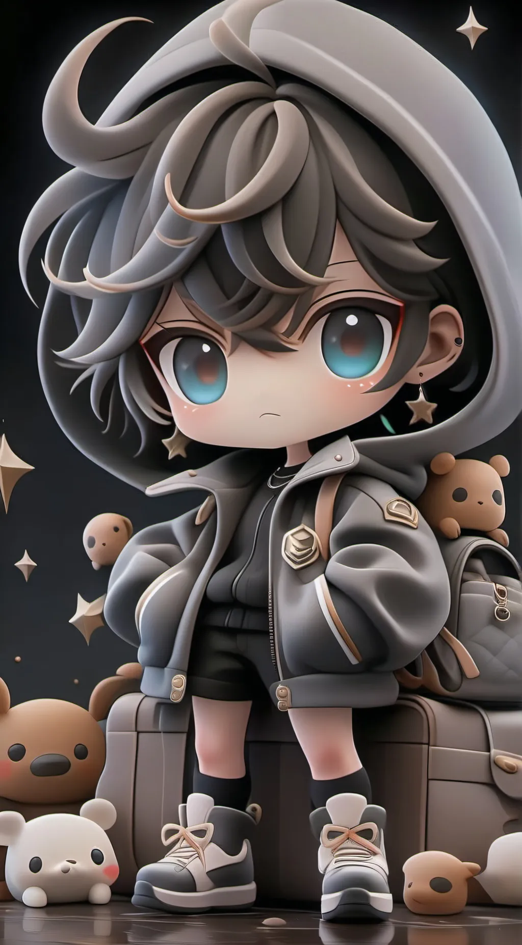 ai character: wolf 🐺 background