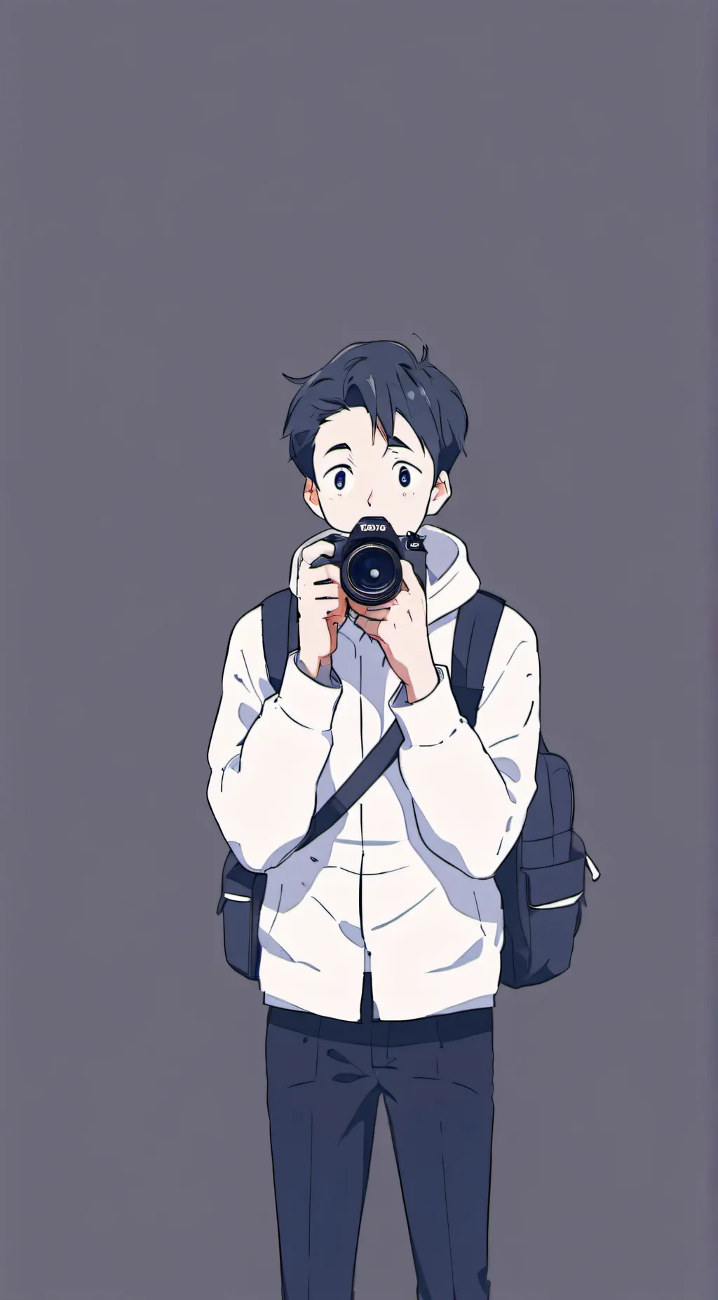 ai character: scientist camera background