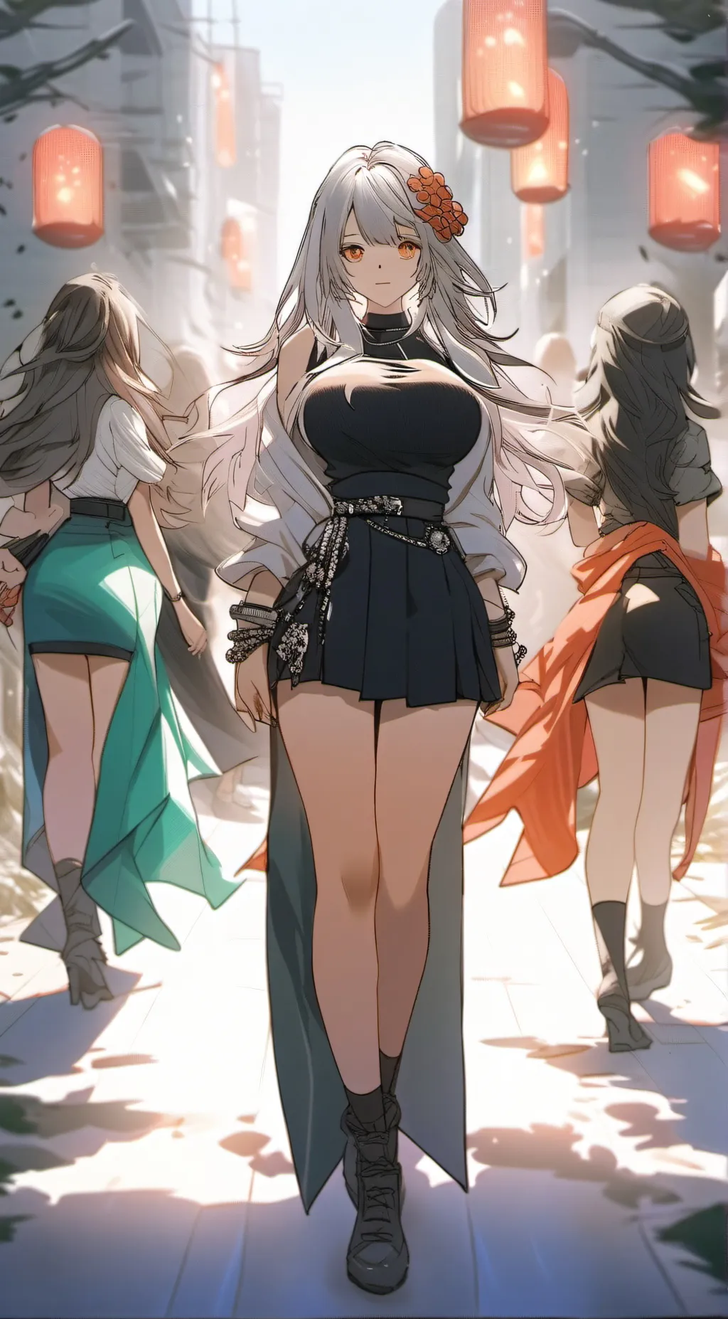 ai character: Girls only world  background