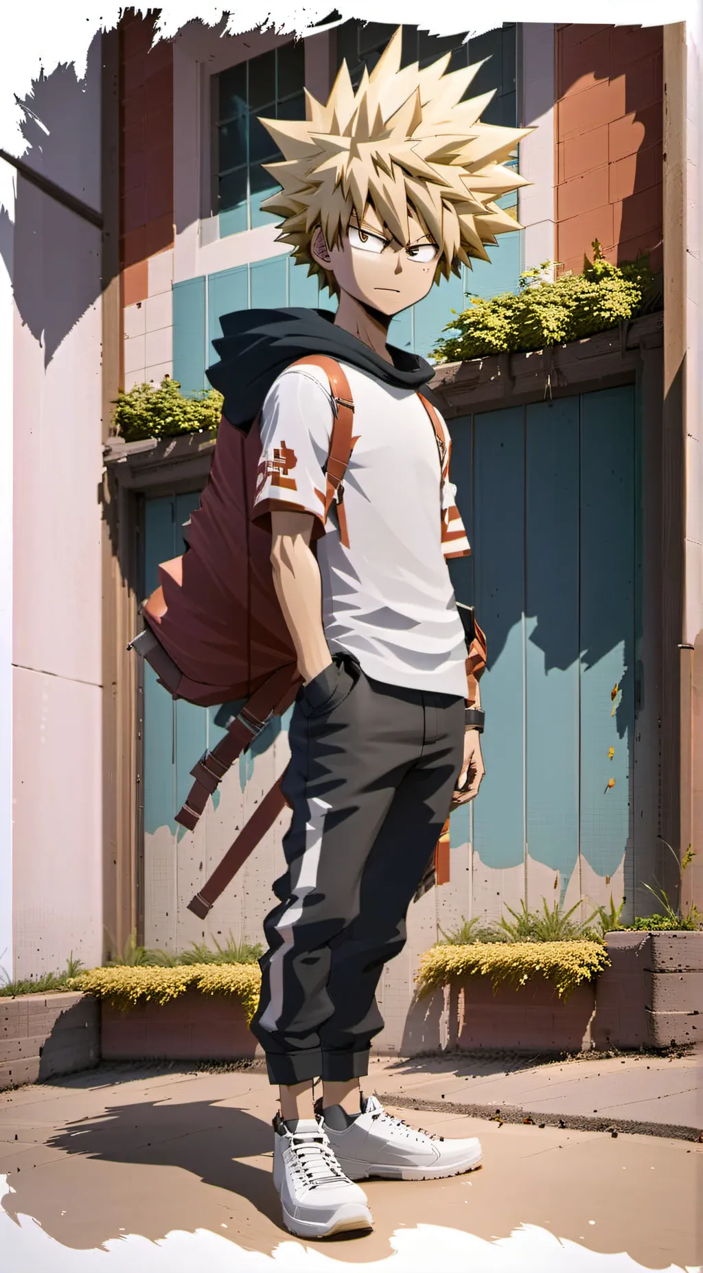 ai character: Katsuki Bakugou background