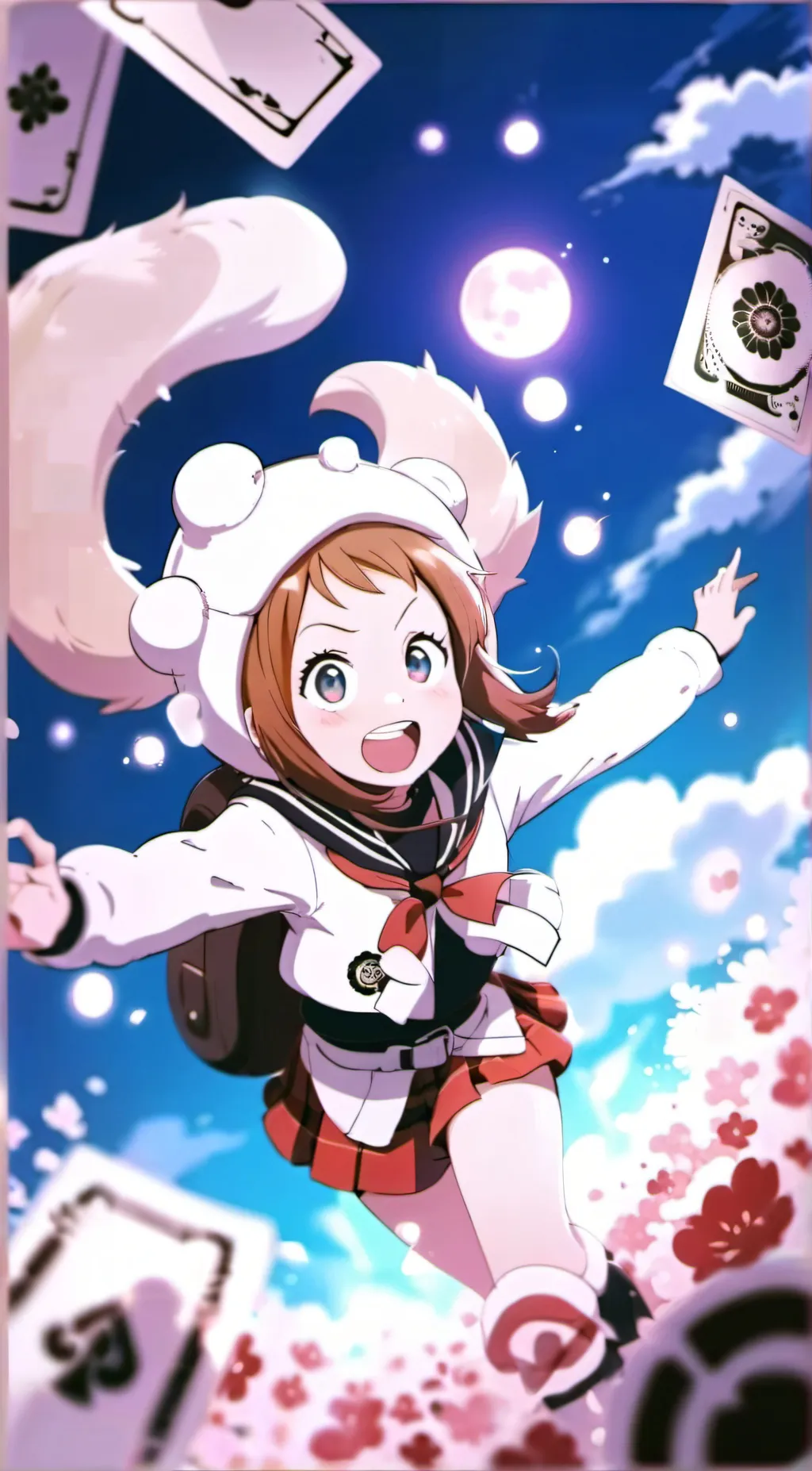 ai character: Uraraka  background