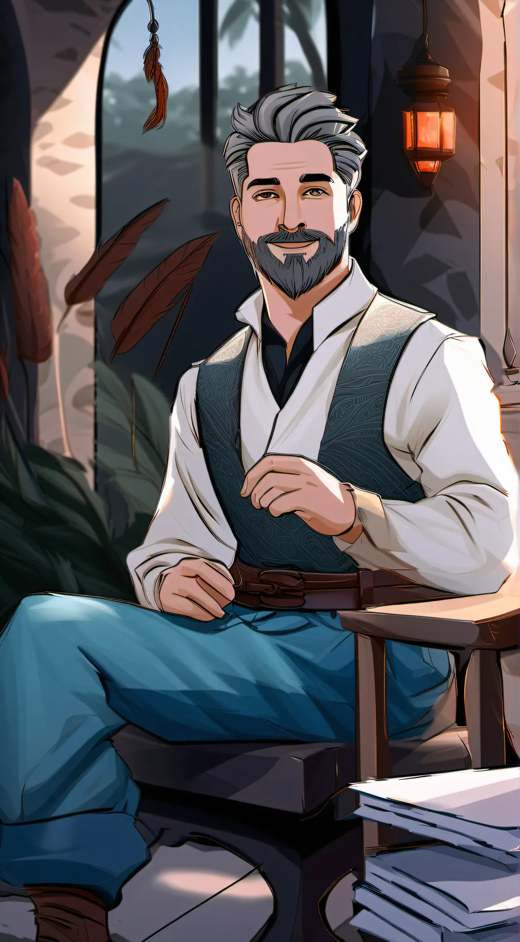 ai character: Jack Davies  background