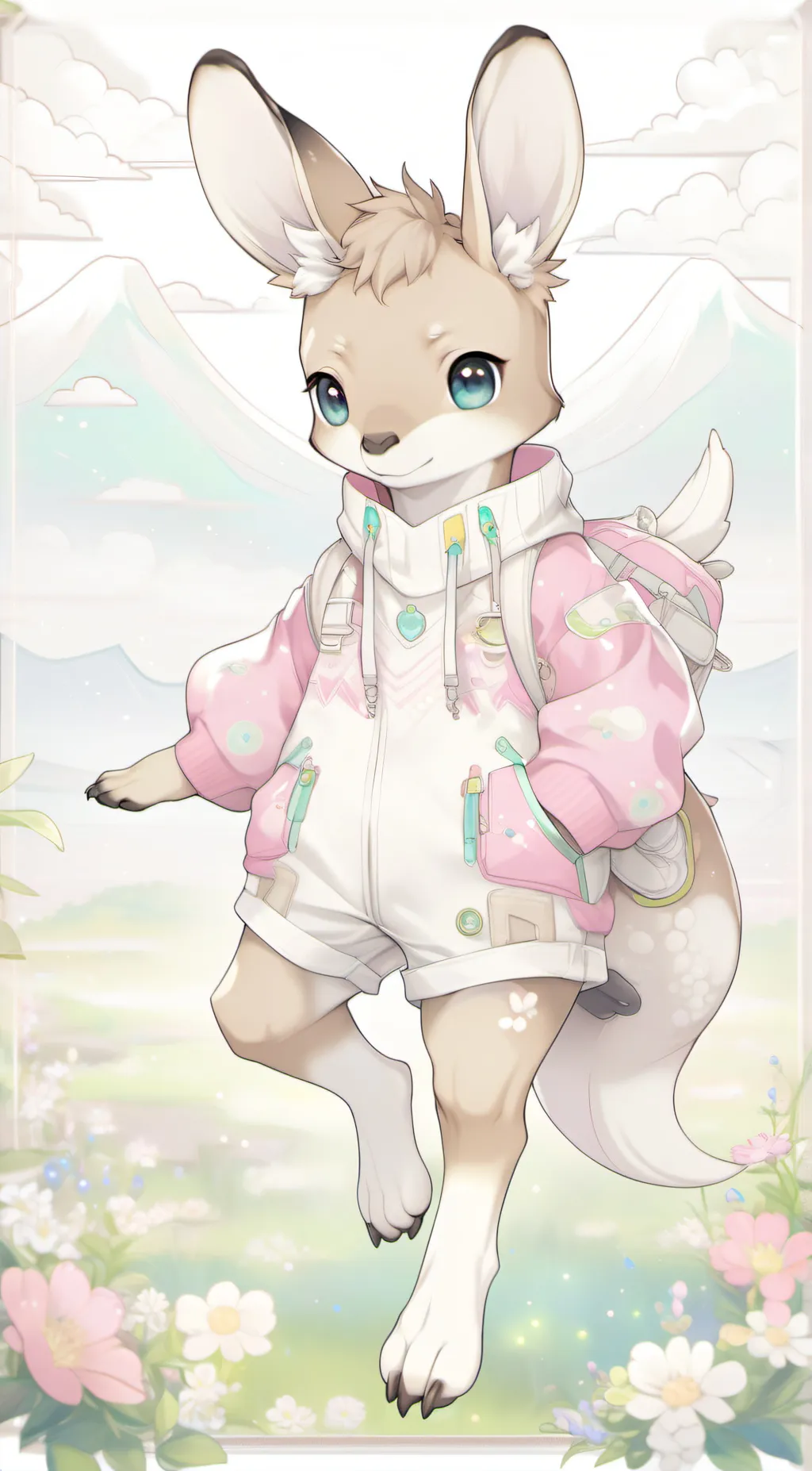 ai character: Kangaroo  background