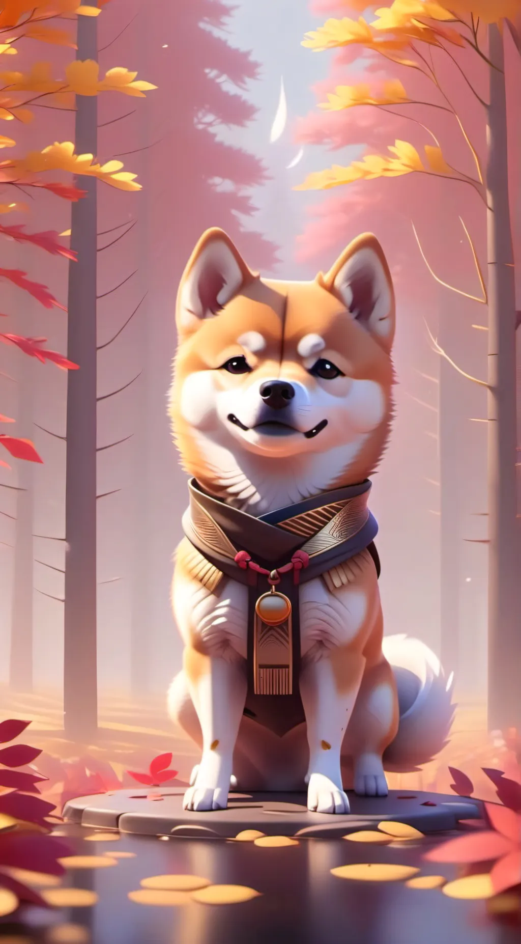 ai character: Autumn background