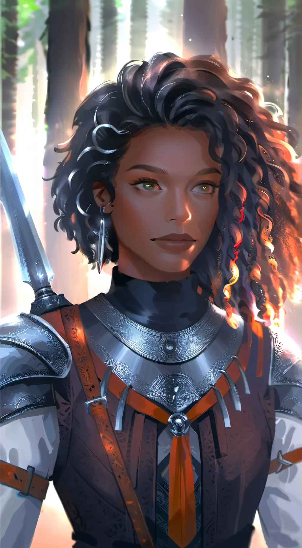 ai character:  River Gray-moon  background