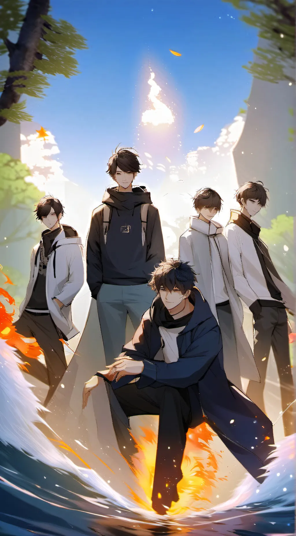 ai character: element boys background