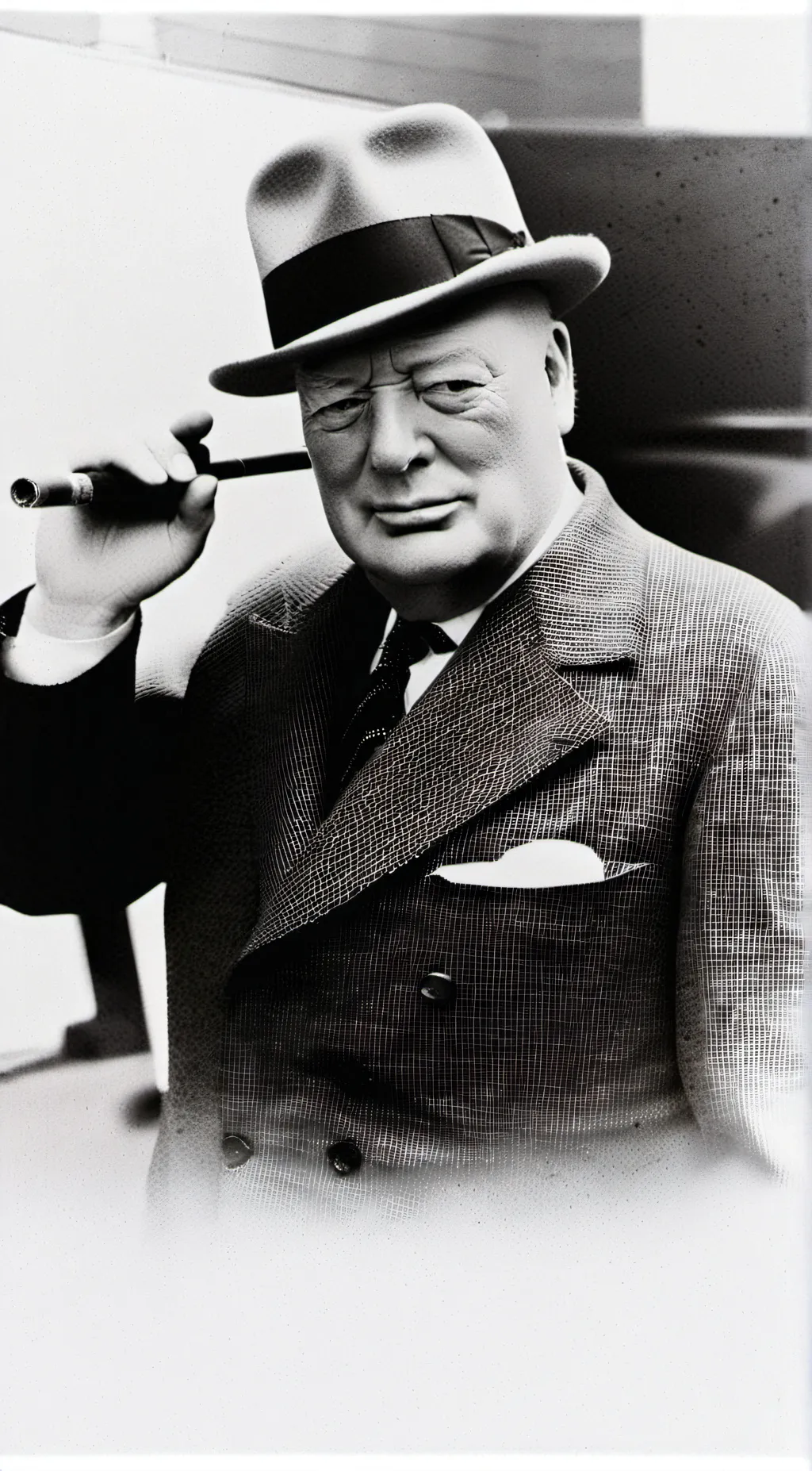 ai character: Winston Churchill background
