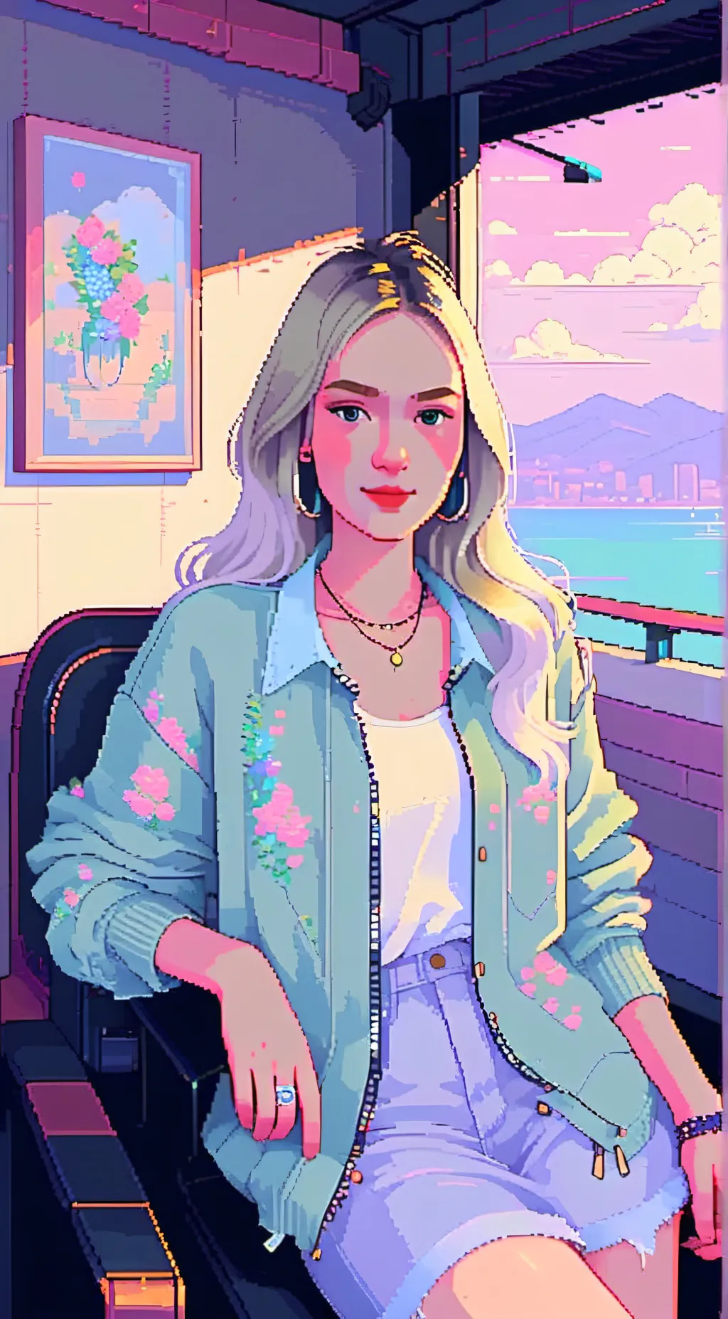 ai character: summer background