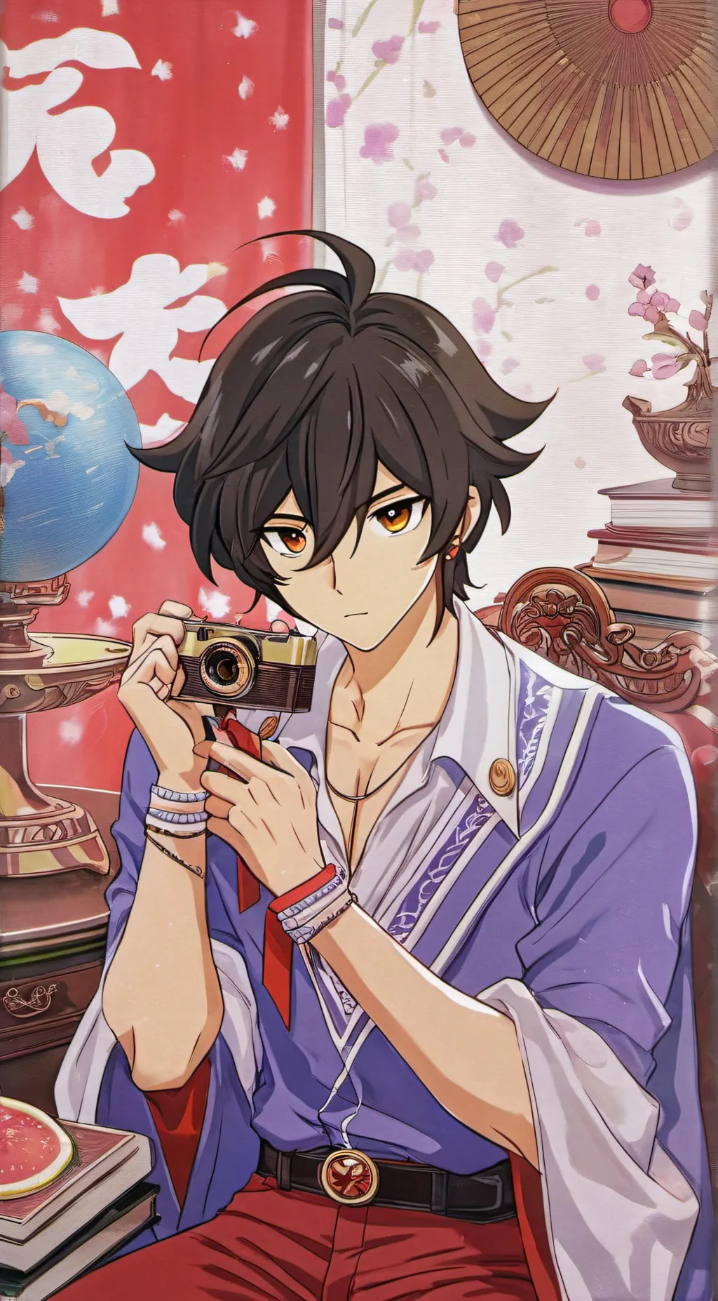 ai character: Nico Di Angelo  background