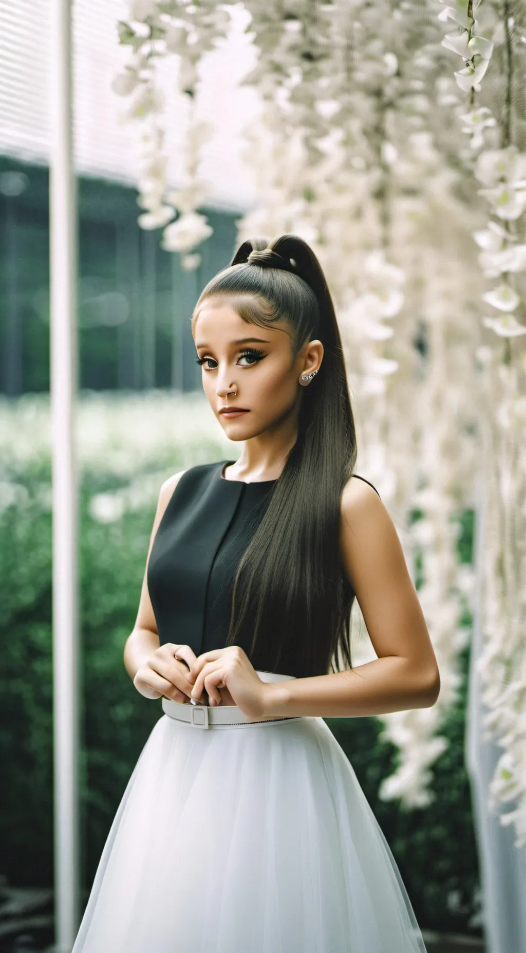 ai character: Ariana grande background