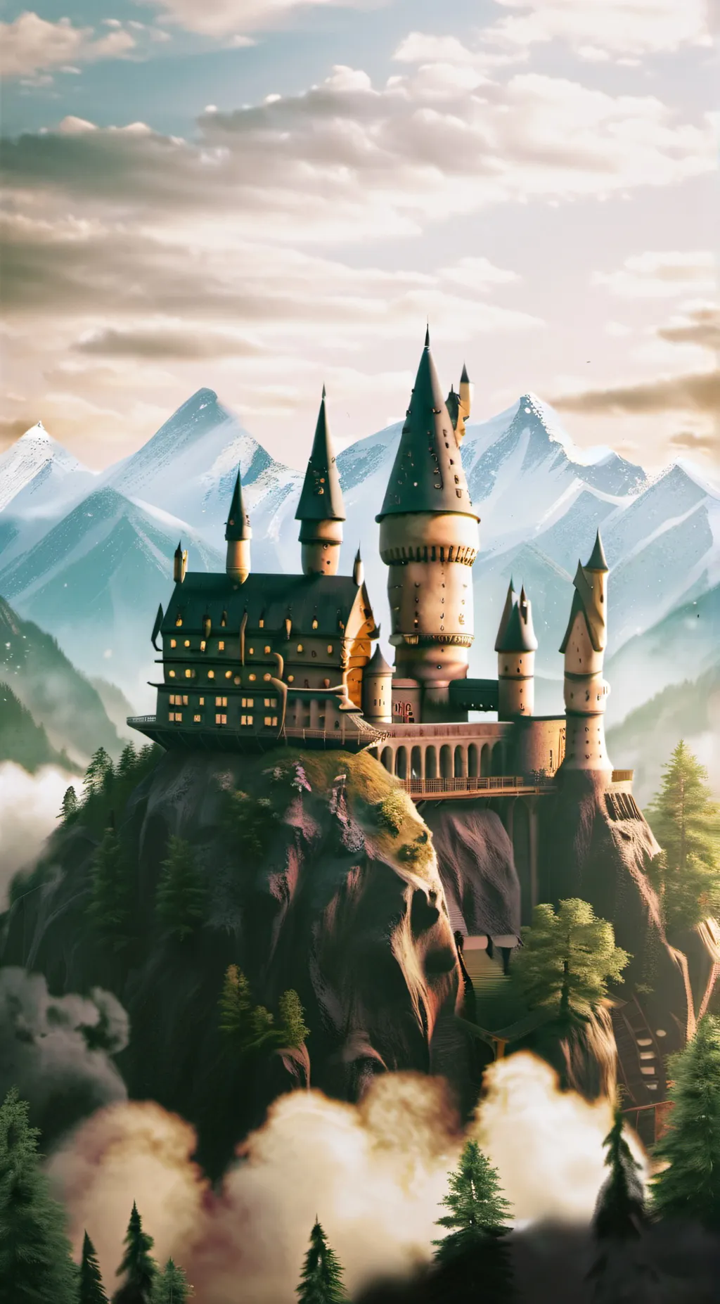 ai character: Huggy wuggy warts background