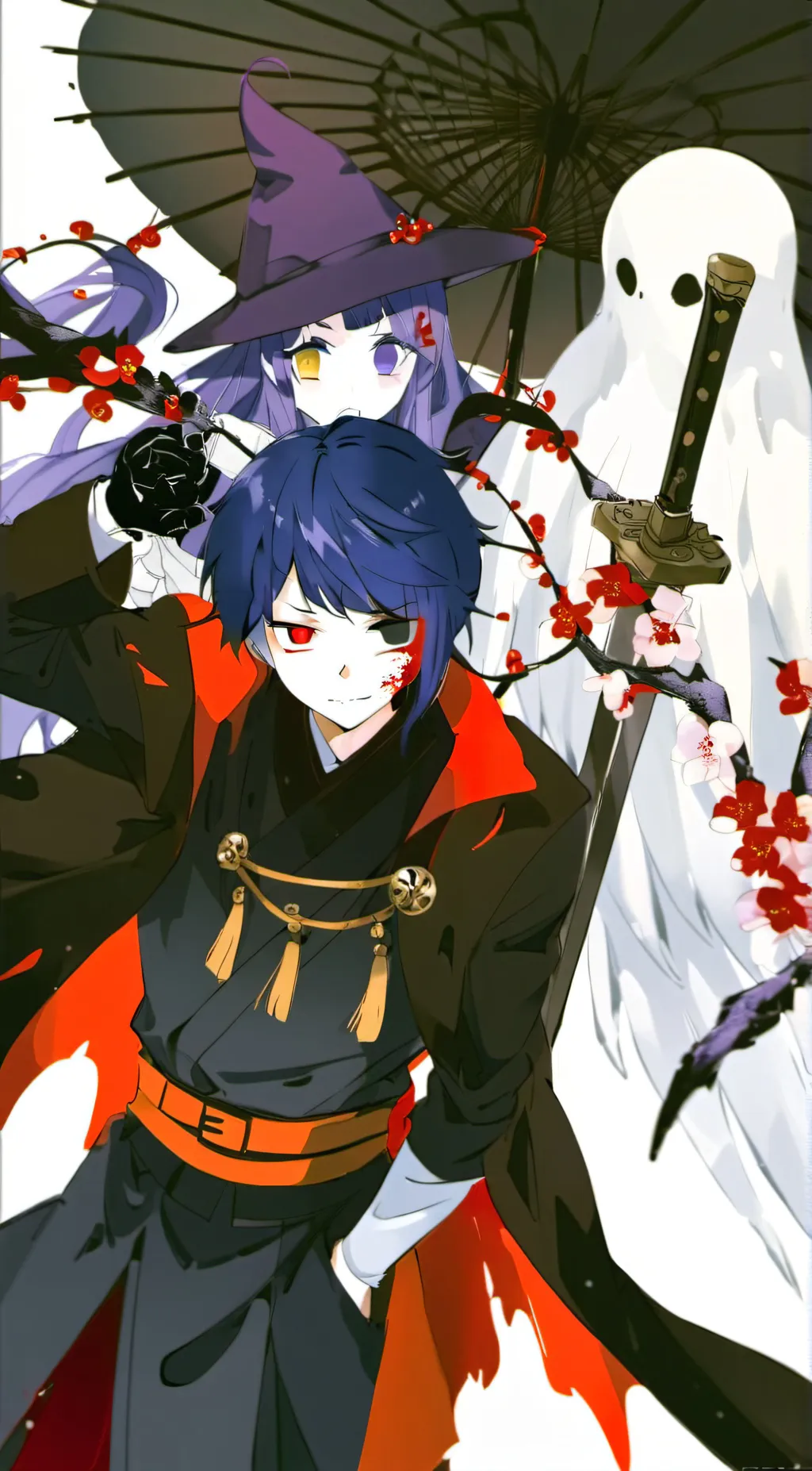 ai character: Tao Jing, M, koi background