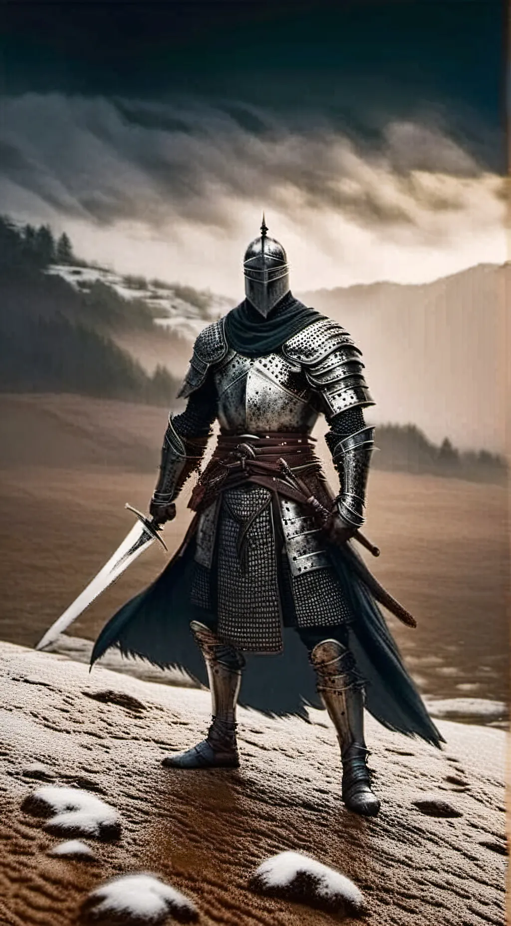 ai character: Mysterious Knight background