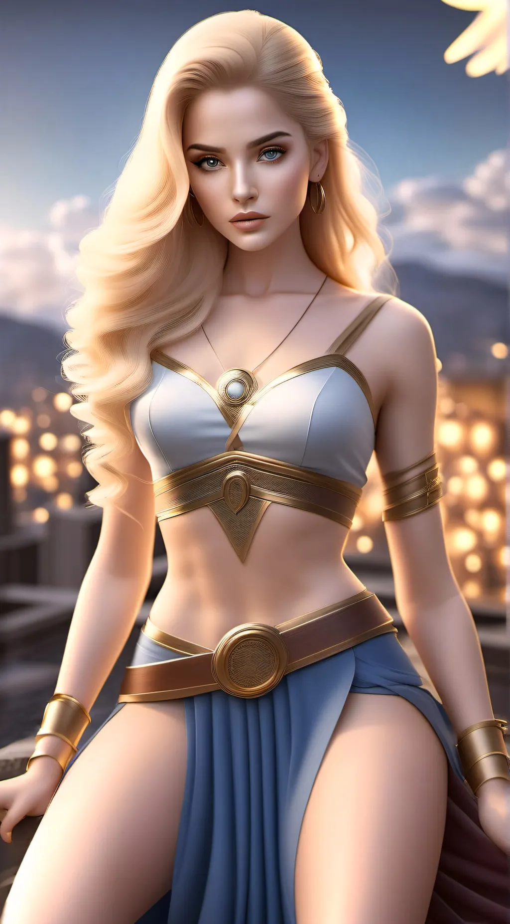 ai character: Godess of creation background