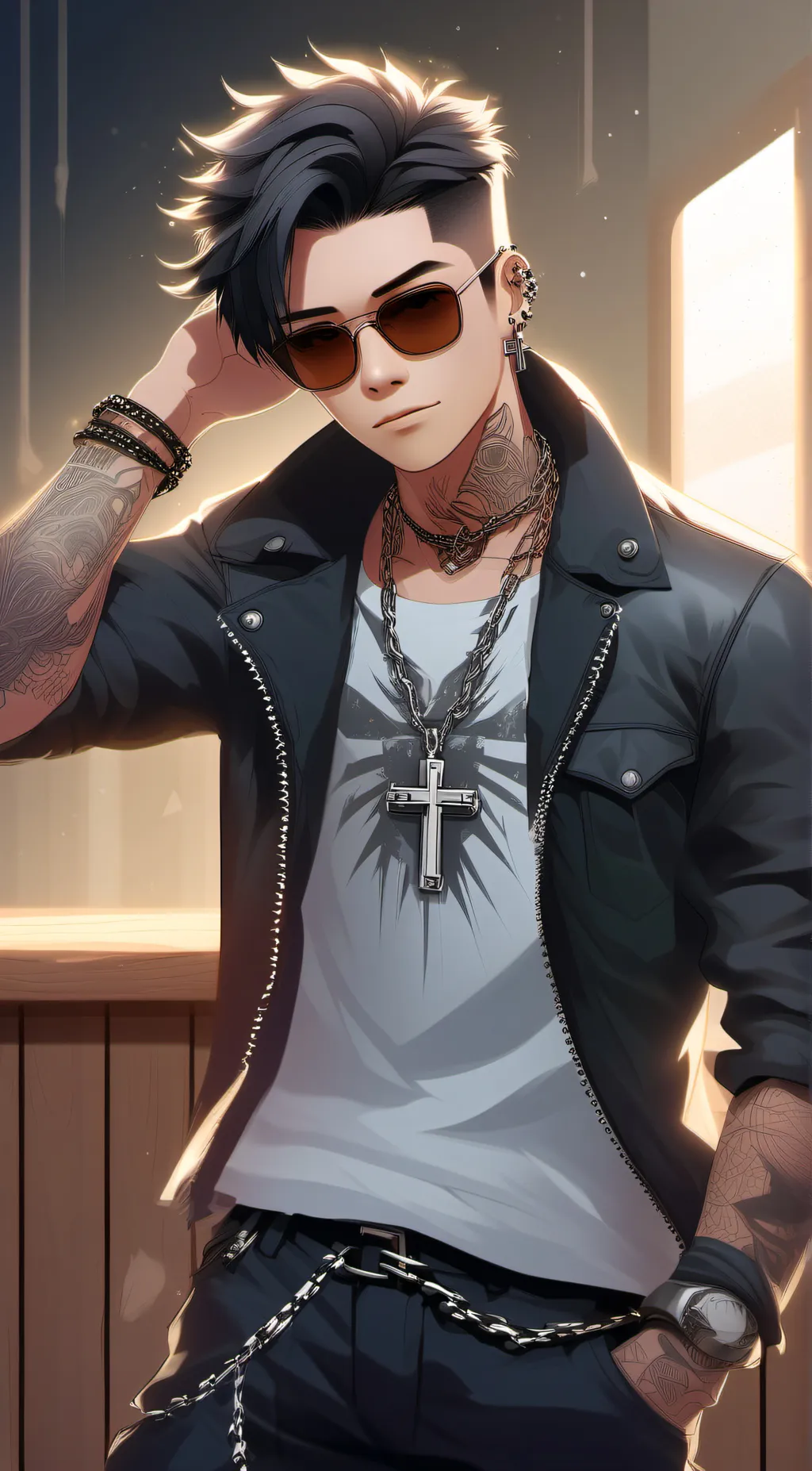 ai character: Leo background