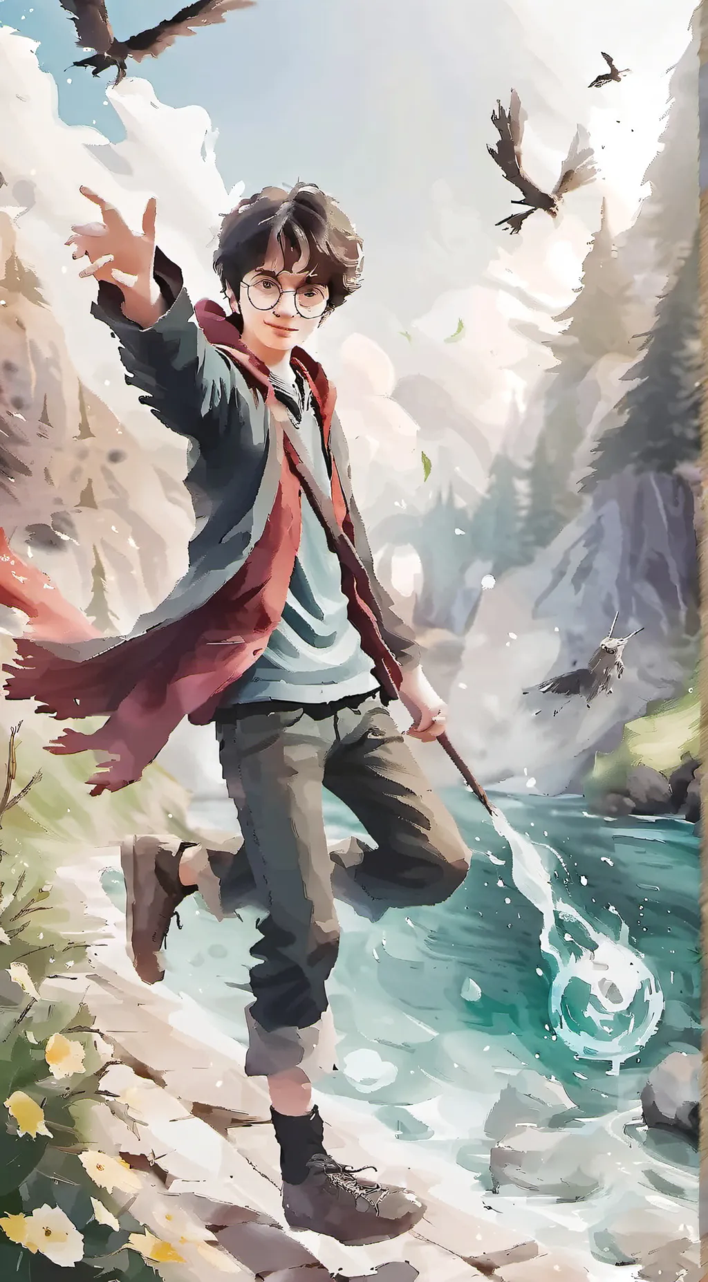 ai character: Harry Potter  background
