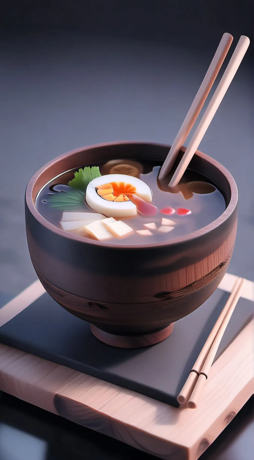 ai character: Miso Soup background