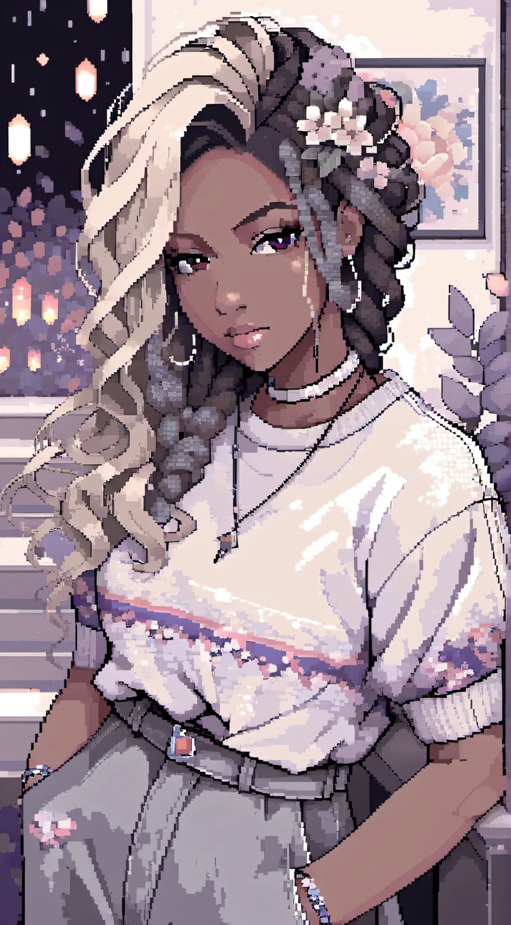 ai character: Miyahbaddie background