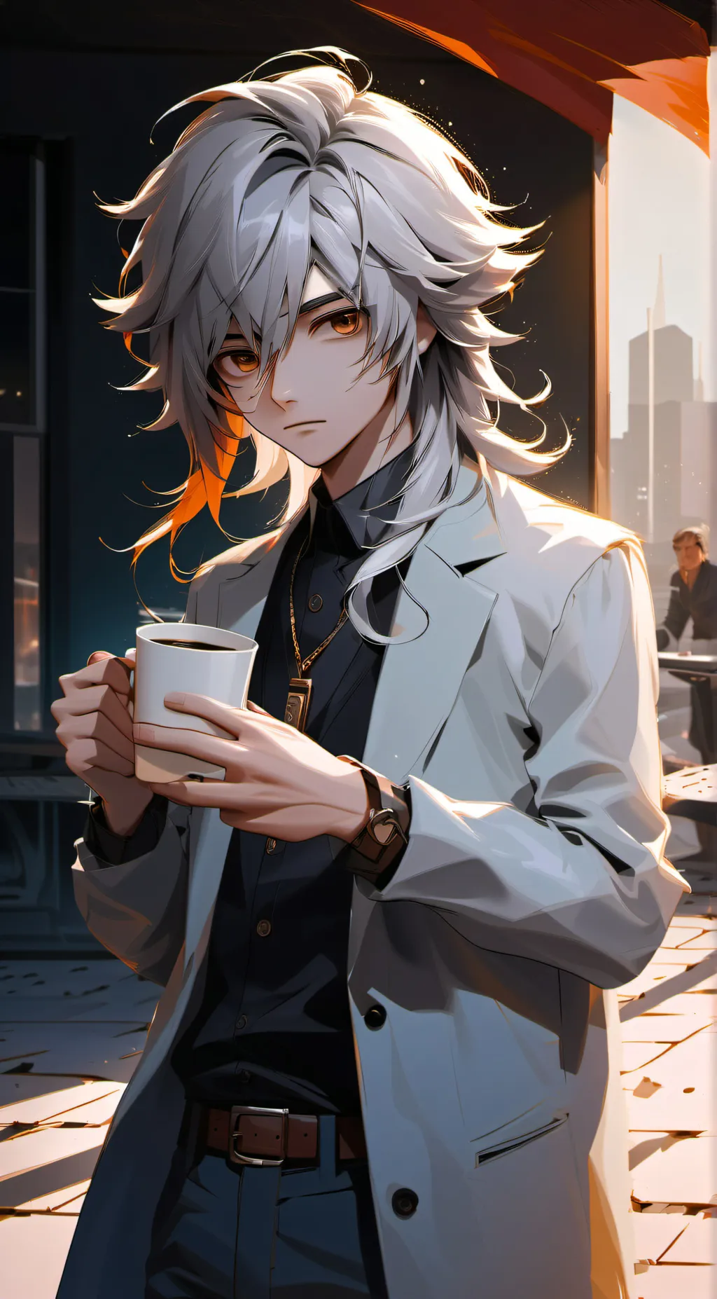 ai character: Temple background