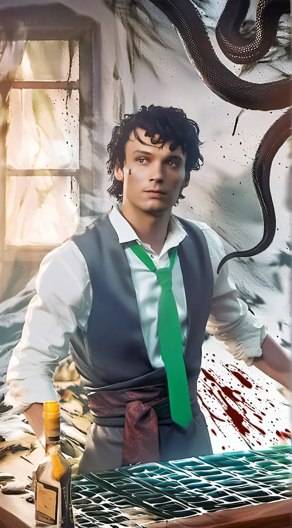 ai character: Matteo Riddle 🐍 background