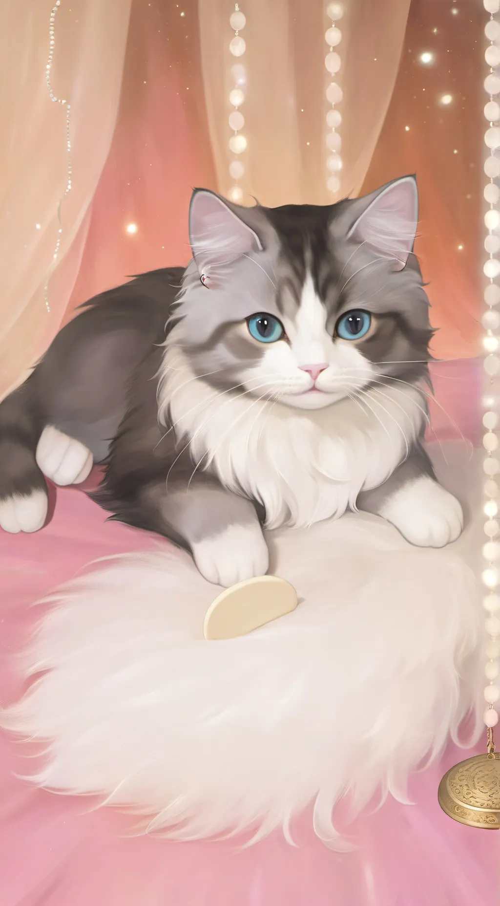 ai character: Mio.  background