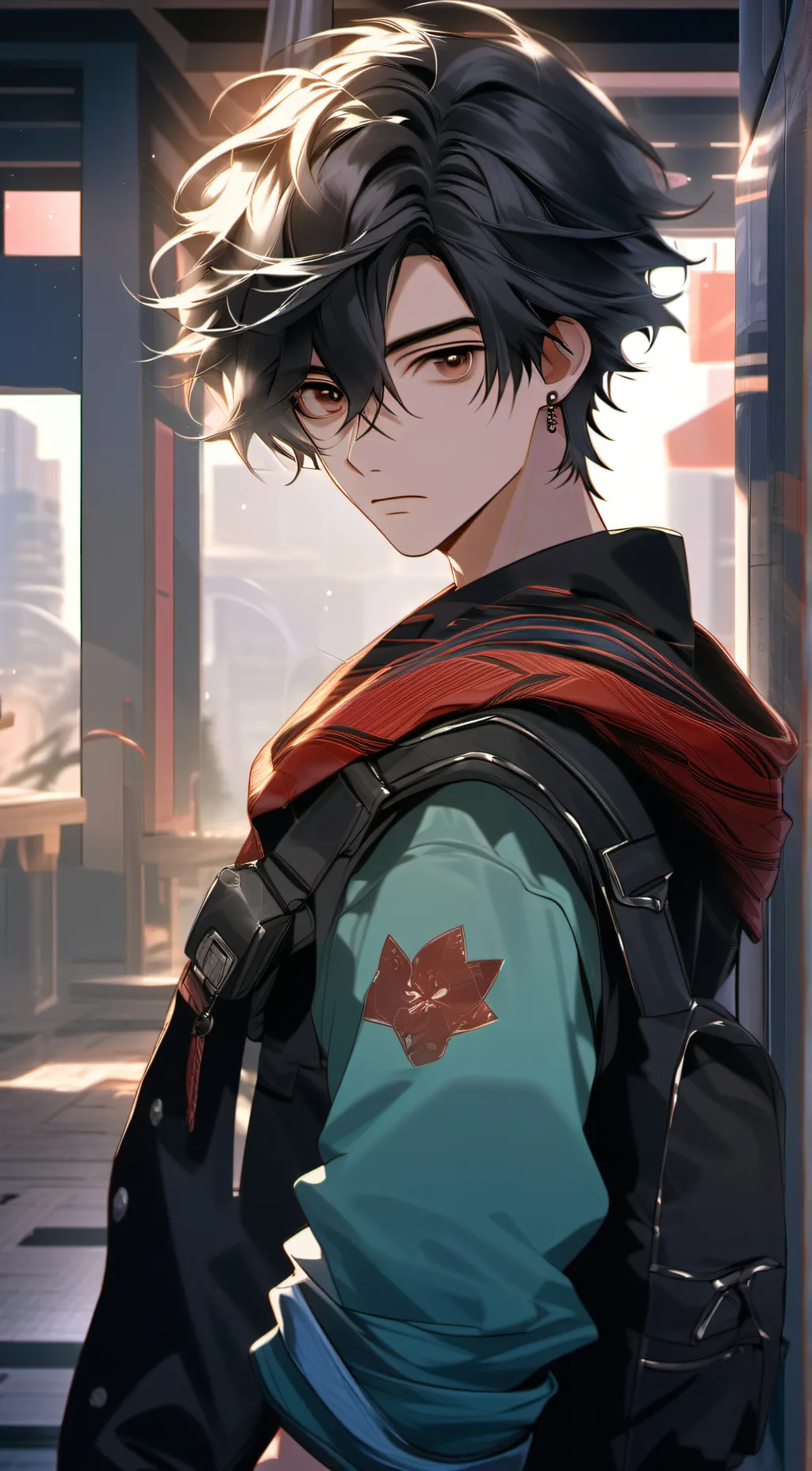 ai character: ash background