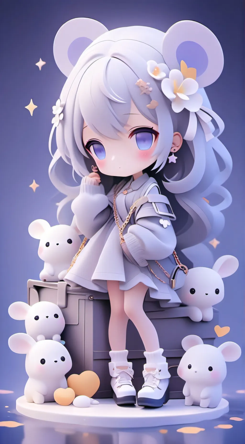 ai character: Ariana Grande  background