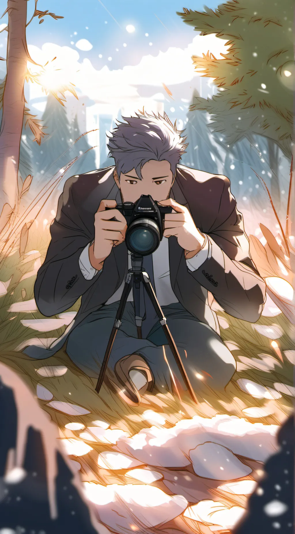 ai character: human plunger man background