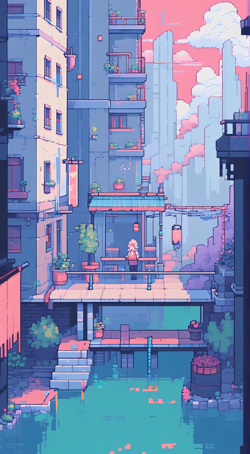 ai character: creepy hotel background