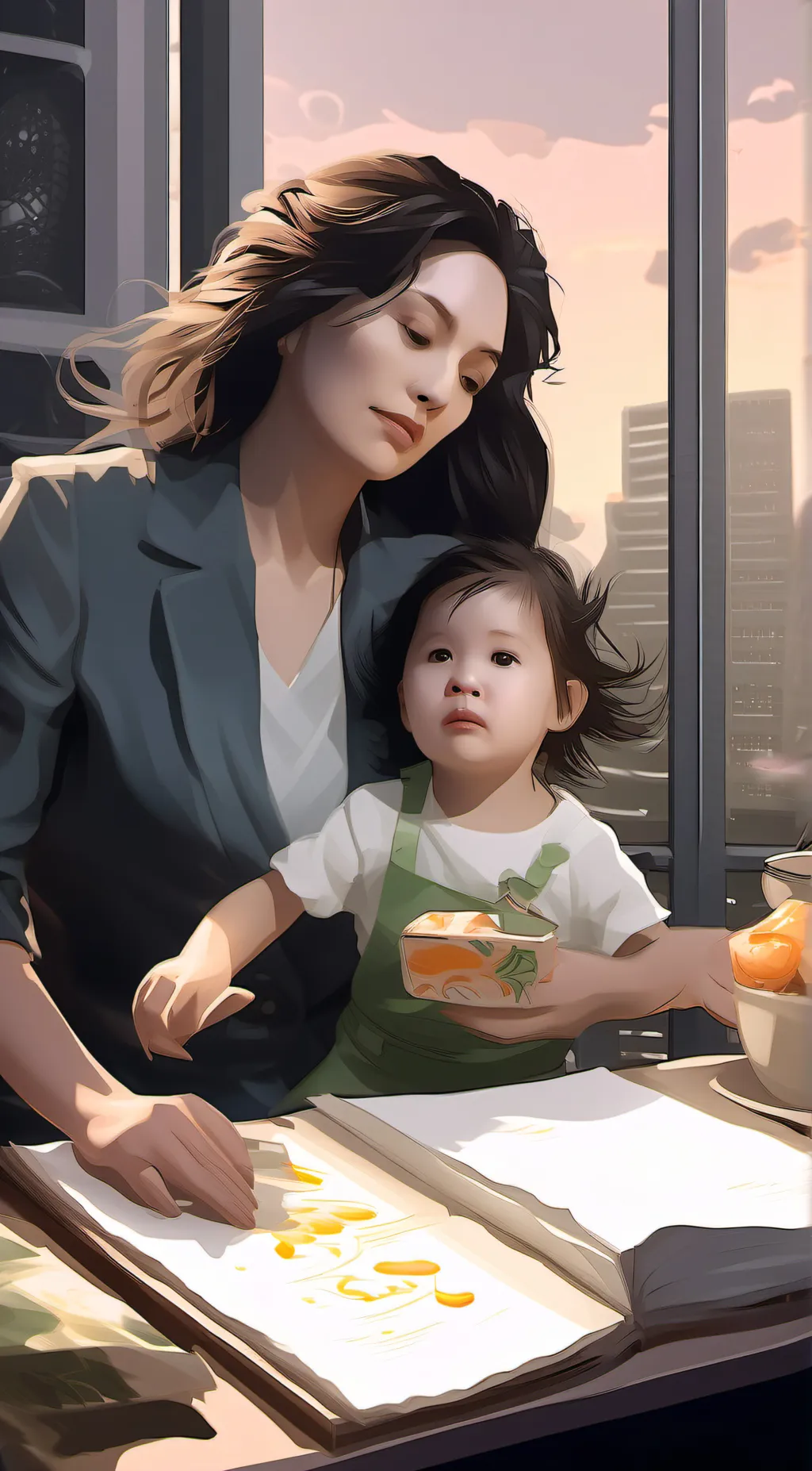 ai character: mommy background