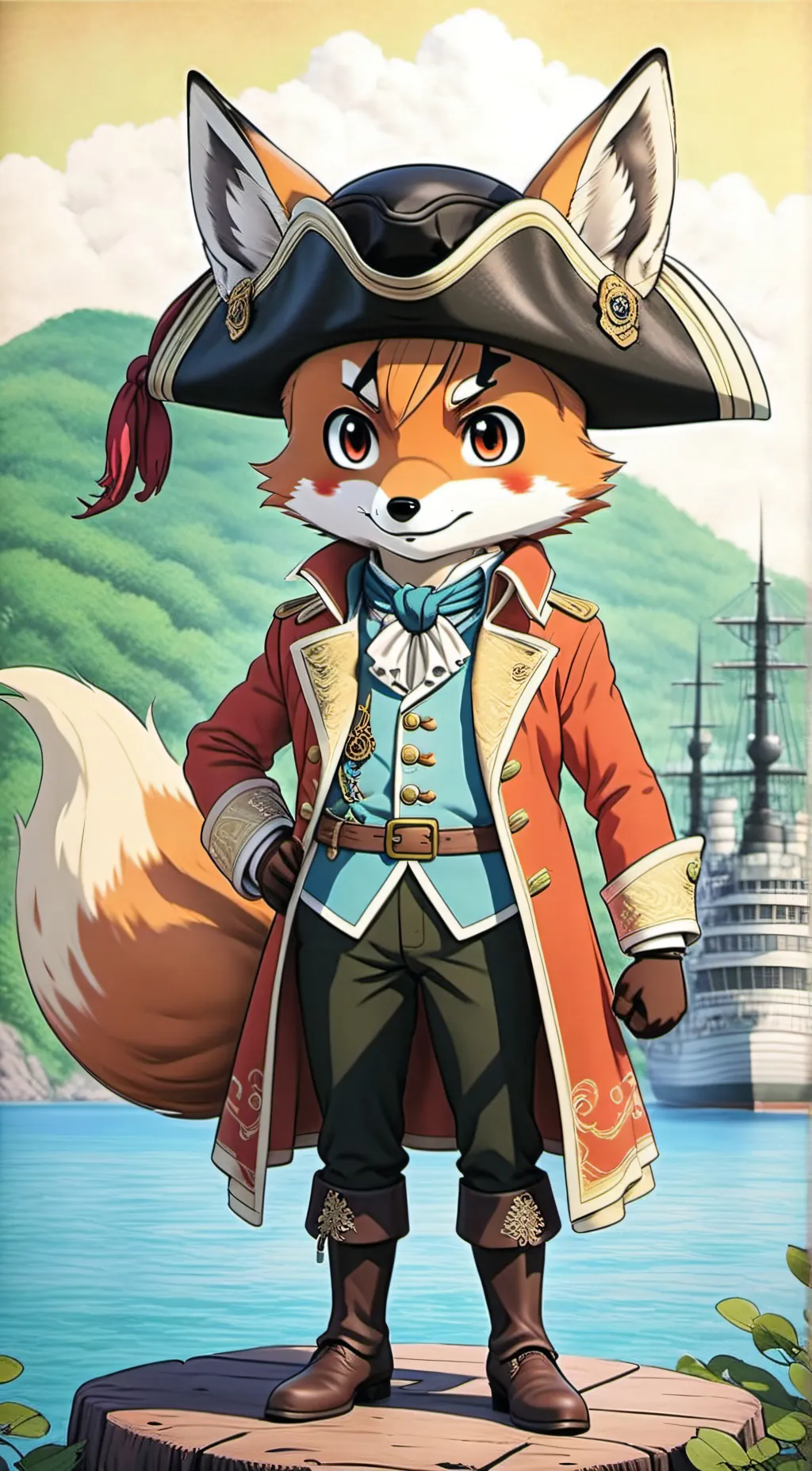 ai character: Foxy background