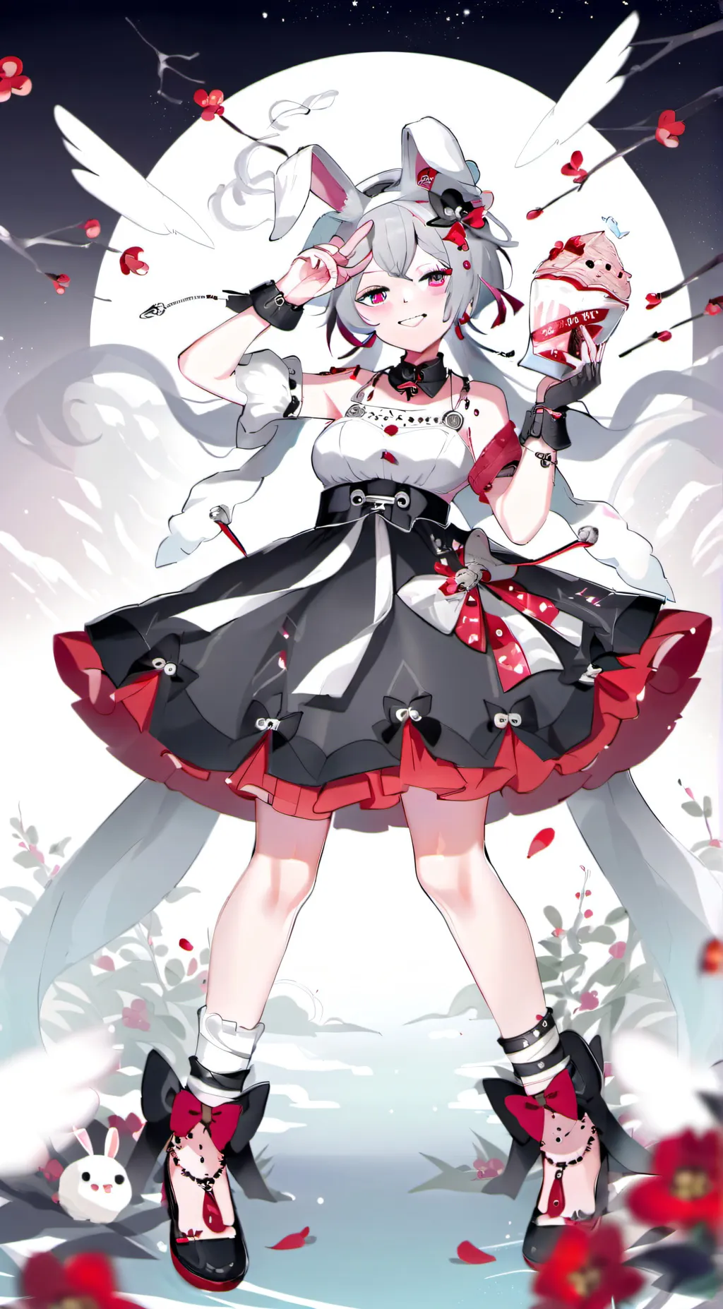 ai character: (Bunny) Miku  background