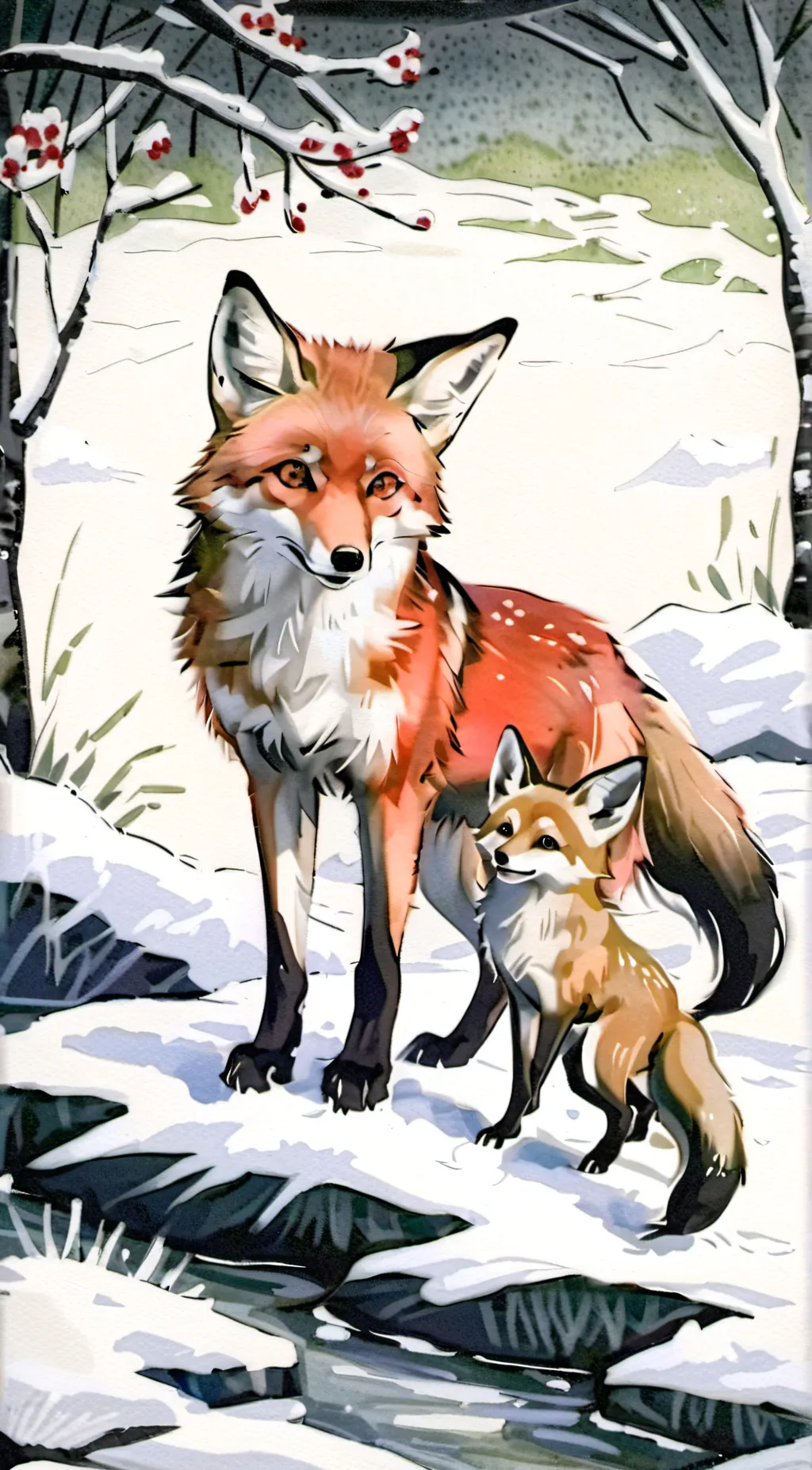 ai character: Red Foxy:) background